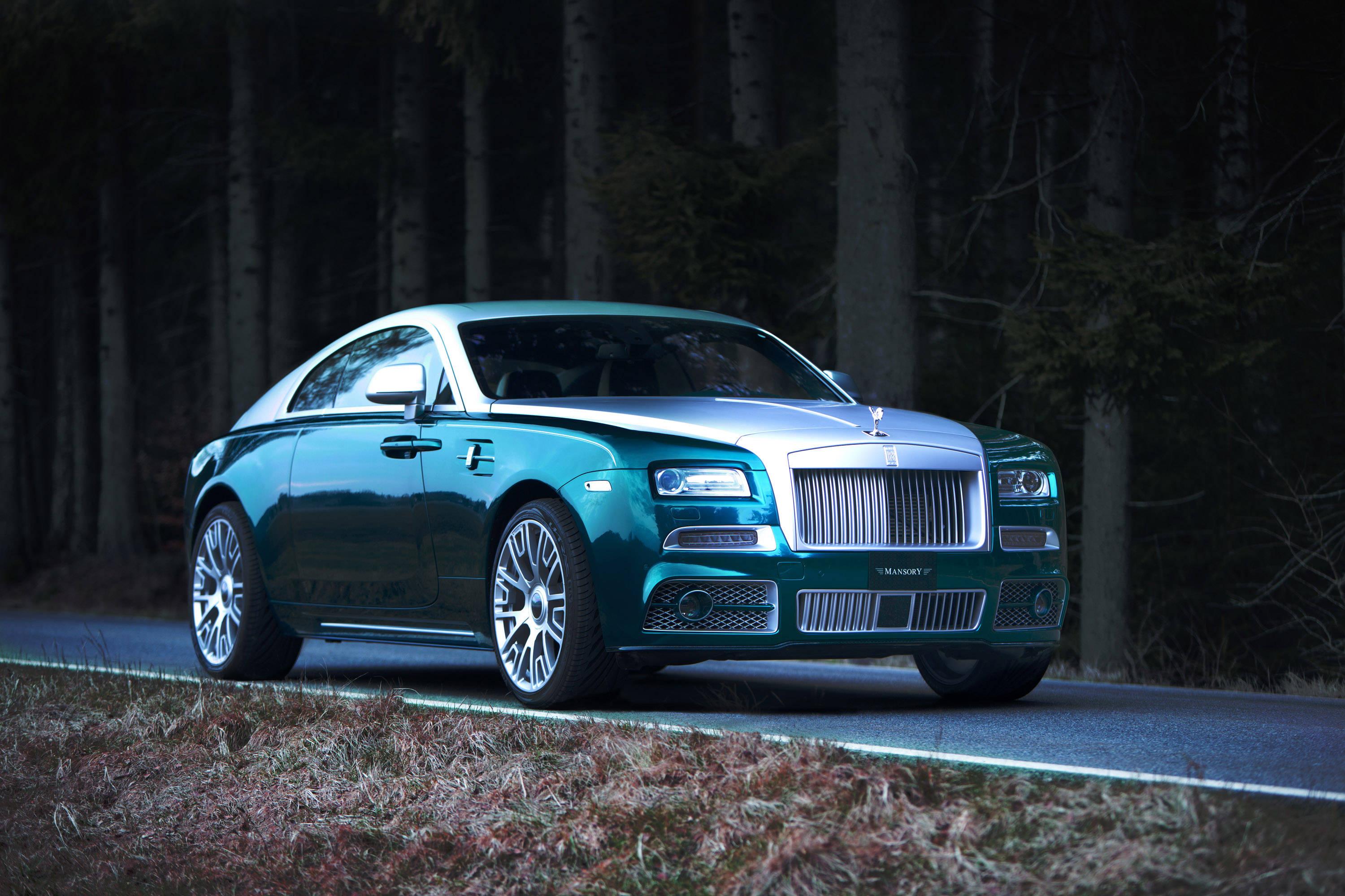 Rolls Royce Green And White Masonry — 3000x2000 wallpaper