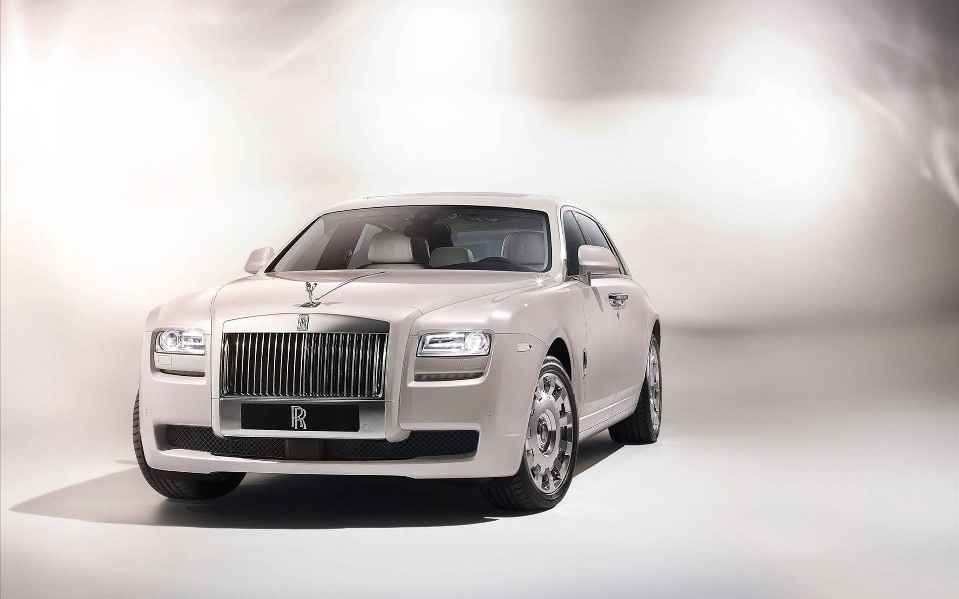 Rolls Royce White Side View — 1920x1200 wallpaper