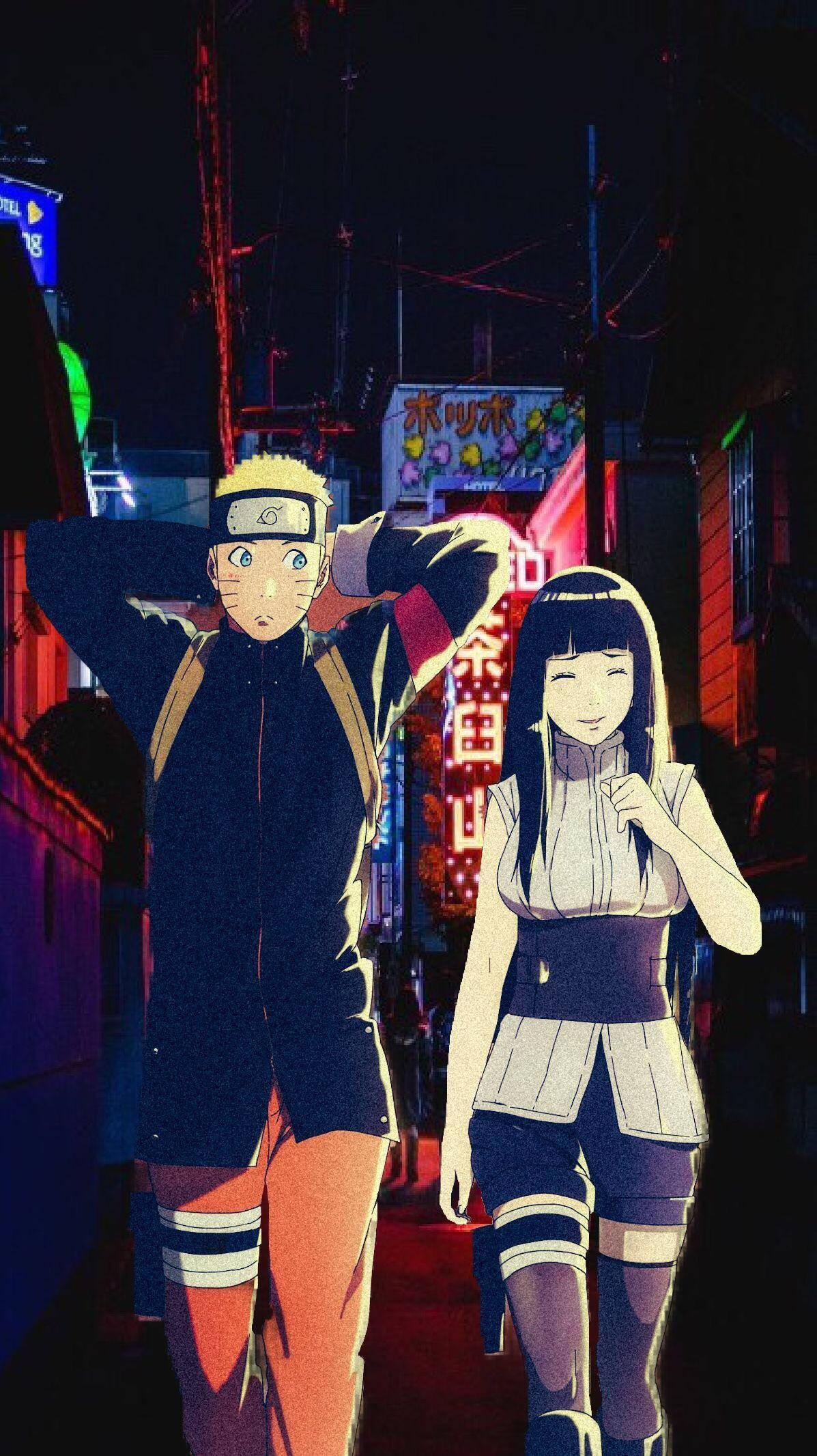 Romantic Embrace Between Naruto and Hinata — 1197x2132 wallpaper