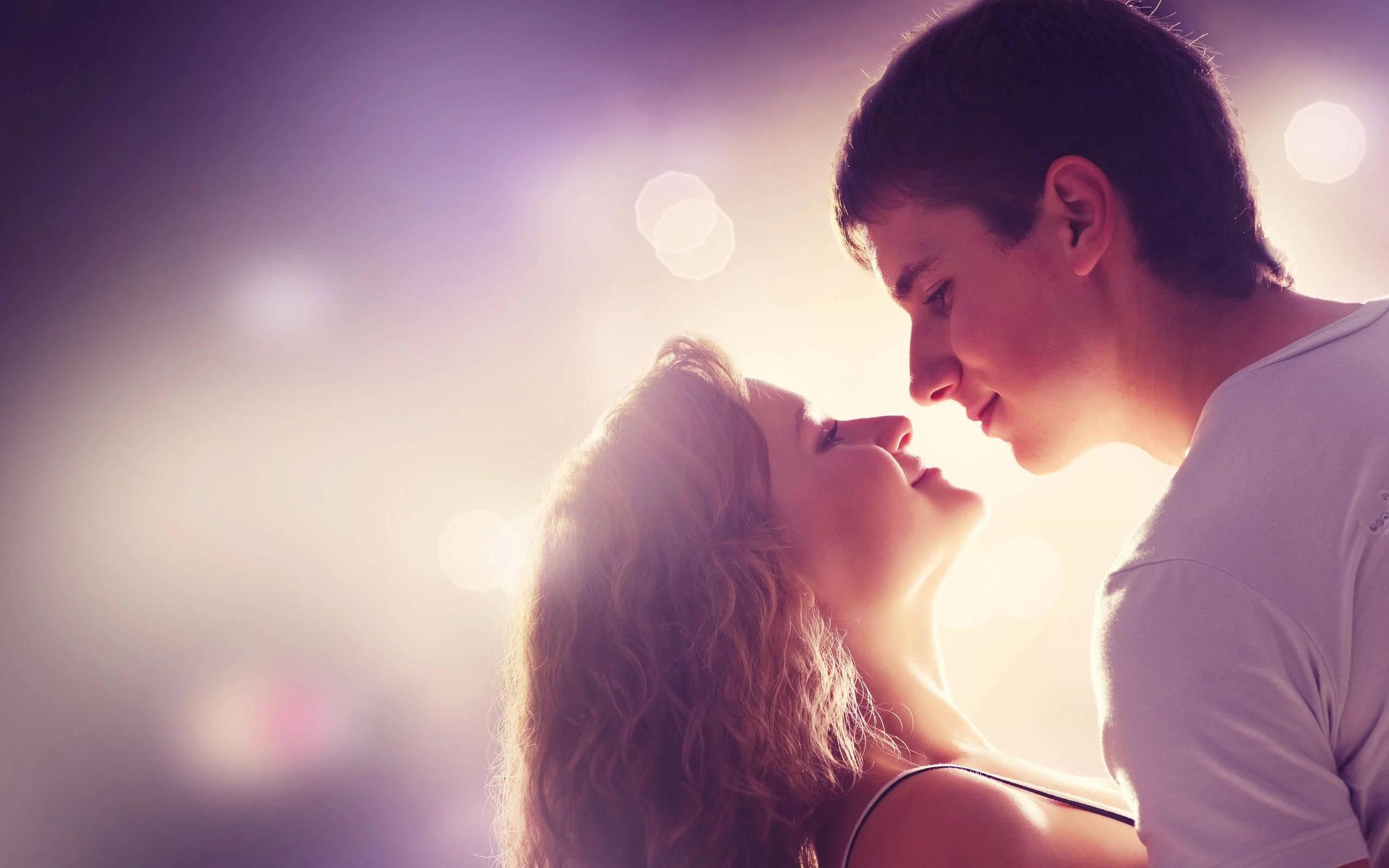 Romantic Love In Aesthetic Blue — 2560x1600 wallpaper