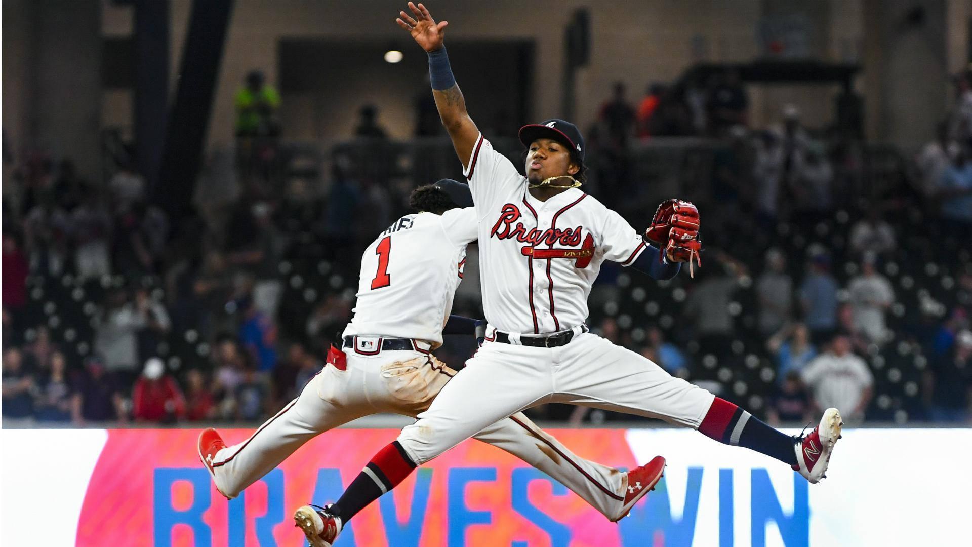 Ronald Acuna Jr. Jump Catch — 1920x1080 wallpaper
