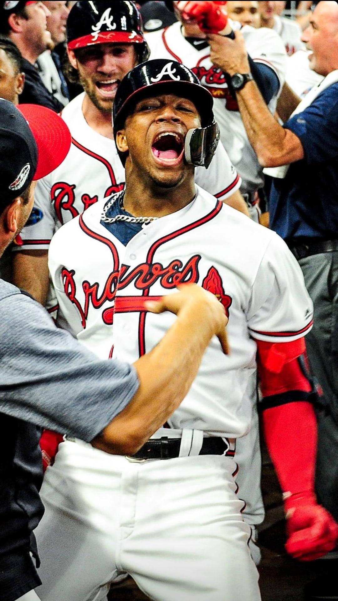 Ronald Acuna Jr Scream — 1080x1920 wallpaper