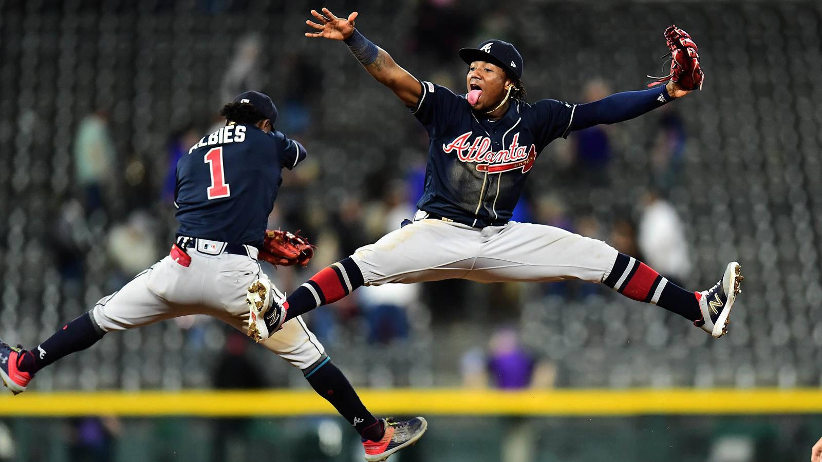 Ronald Acuna Jr. Tongue Out — 1600x900 wallpaper