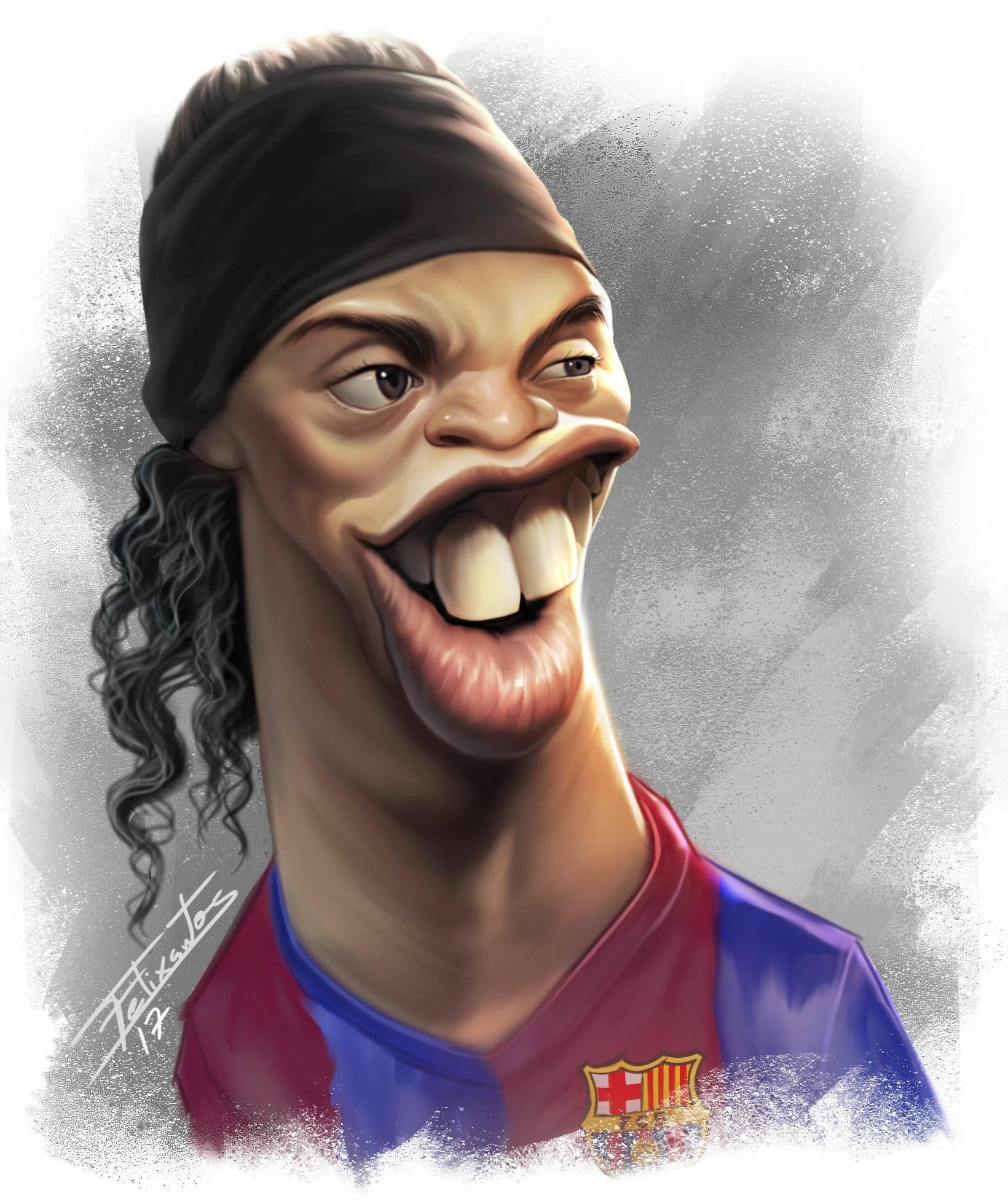 Ronaldinho Distorted Art — 1640x1960 wallpaper