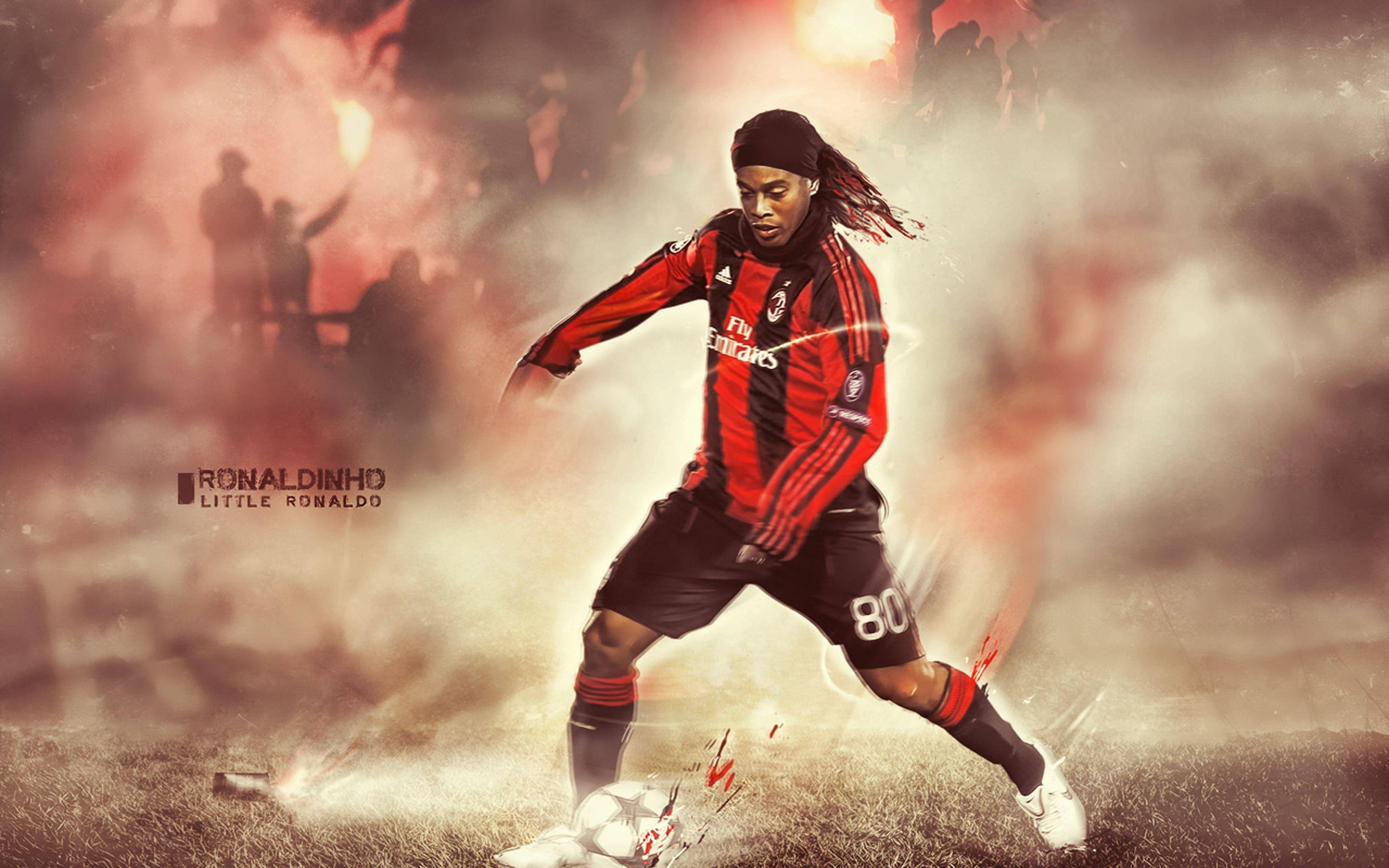 Ronaldinho Little Ronaldo — 3840x2400 wallpaper