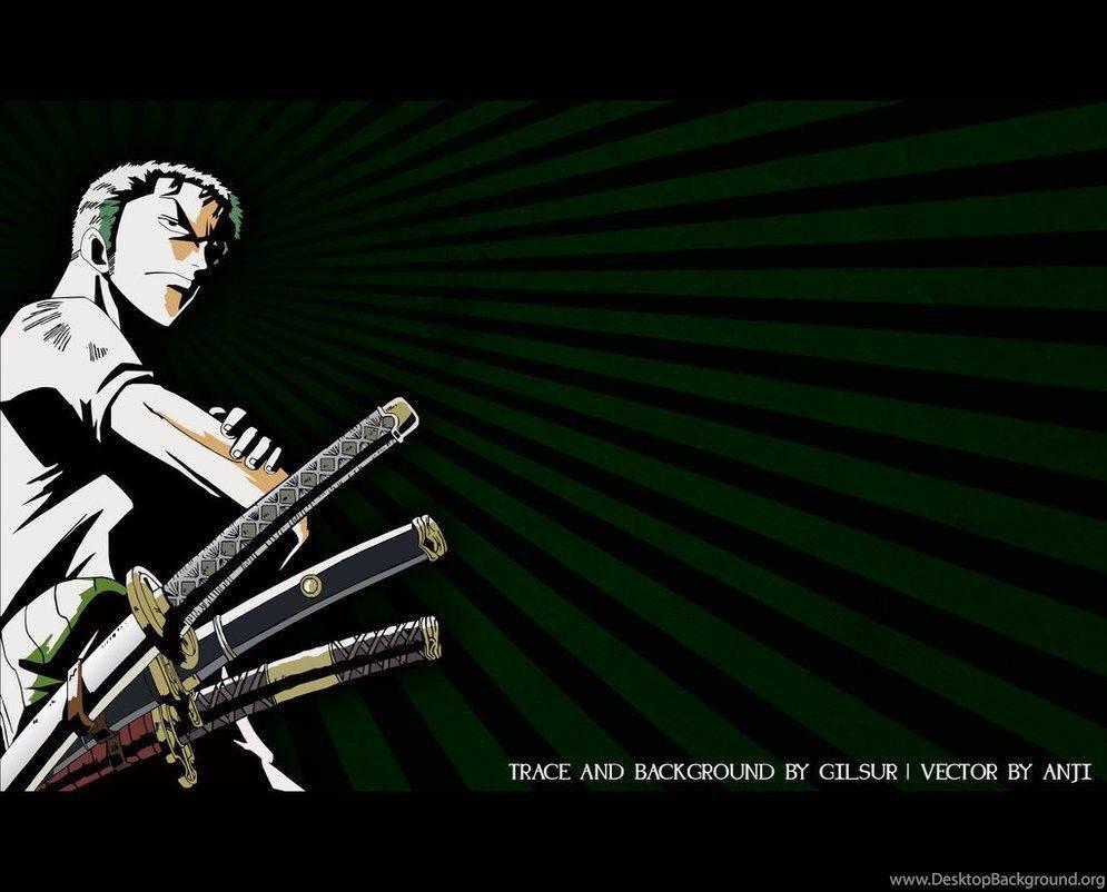 Roronoa Zoro posing with his iconic green bandana and three swords — 995x802 wallpaper