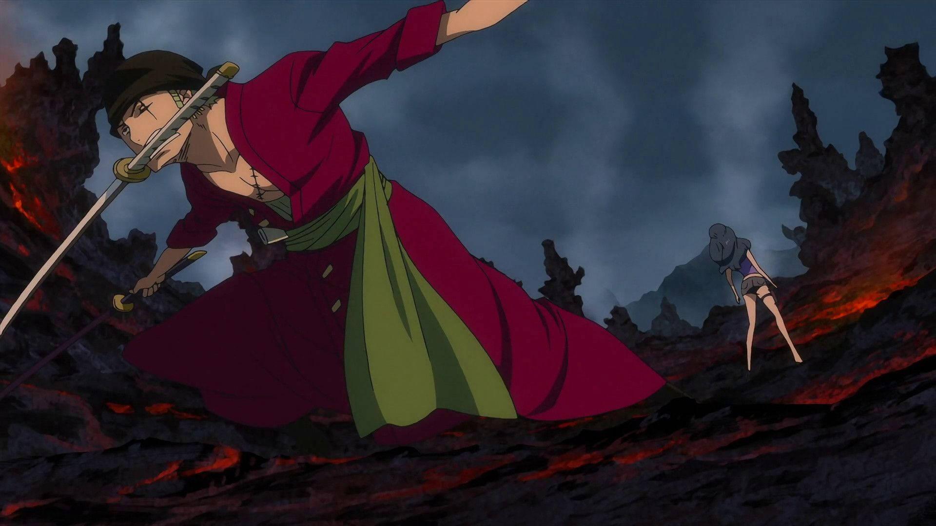 Roronoa Zoro, the greatest swordsman in the world, defeatig the powerful AIN. — 1920x1080 wallpaper