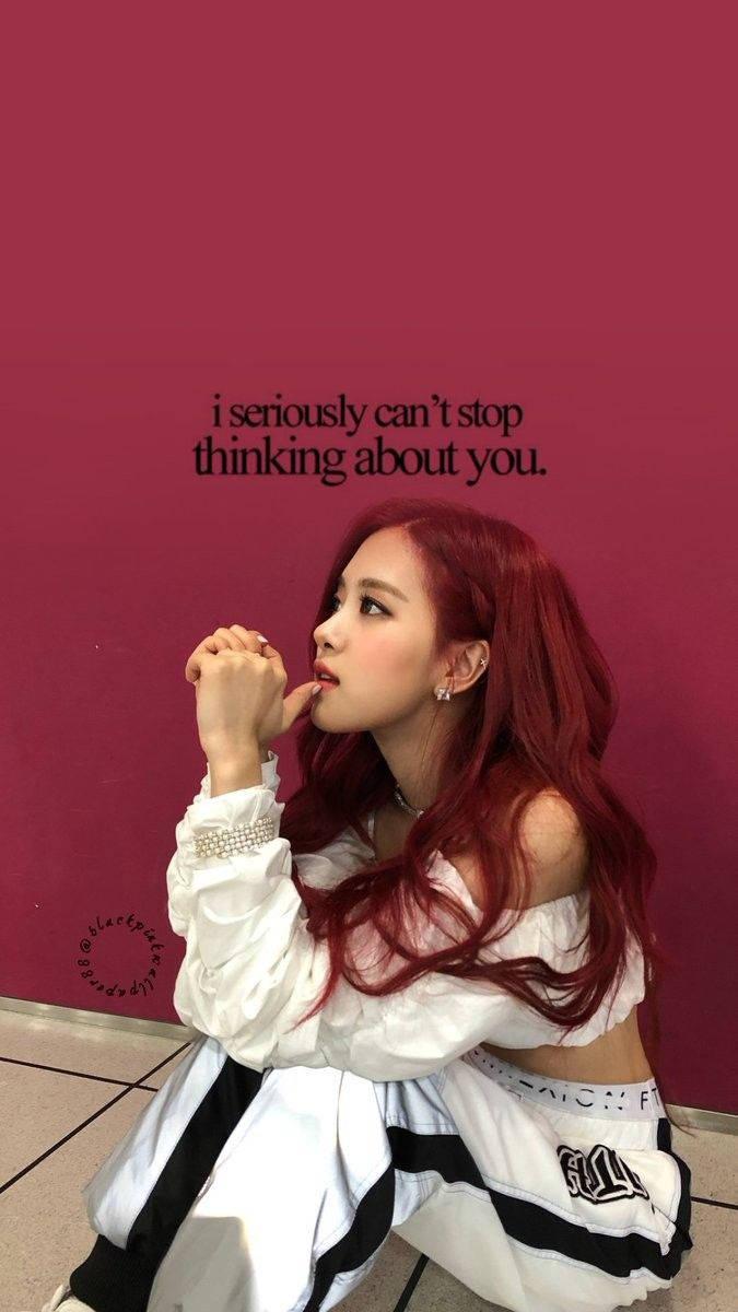 Rose from Blackpink daydreaming of a special someone — 675x1200 wallpaper