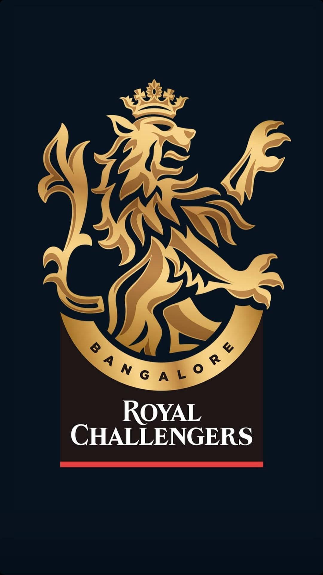 Royal Challengers Bangalore, the Prideful Golden Lion Logo. — 1080x1920 wallpaper