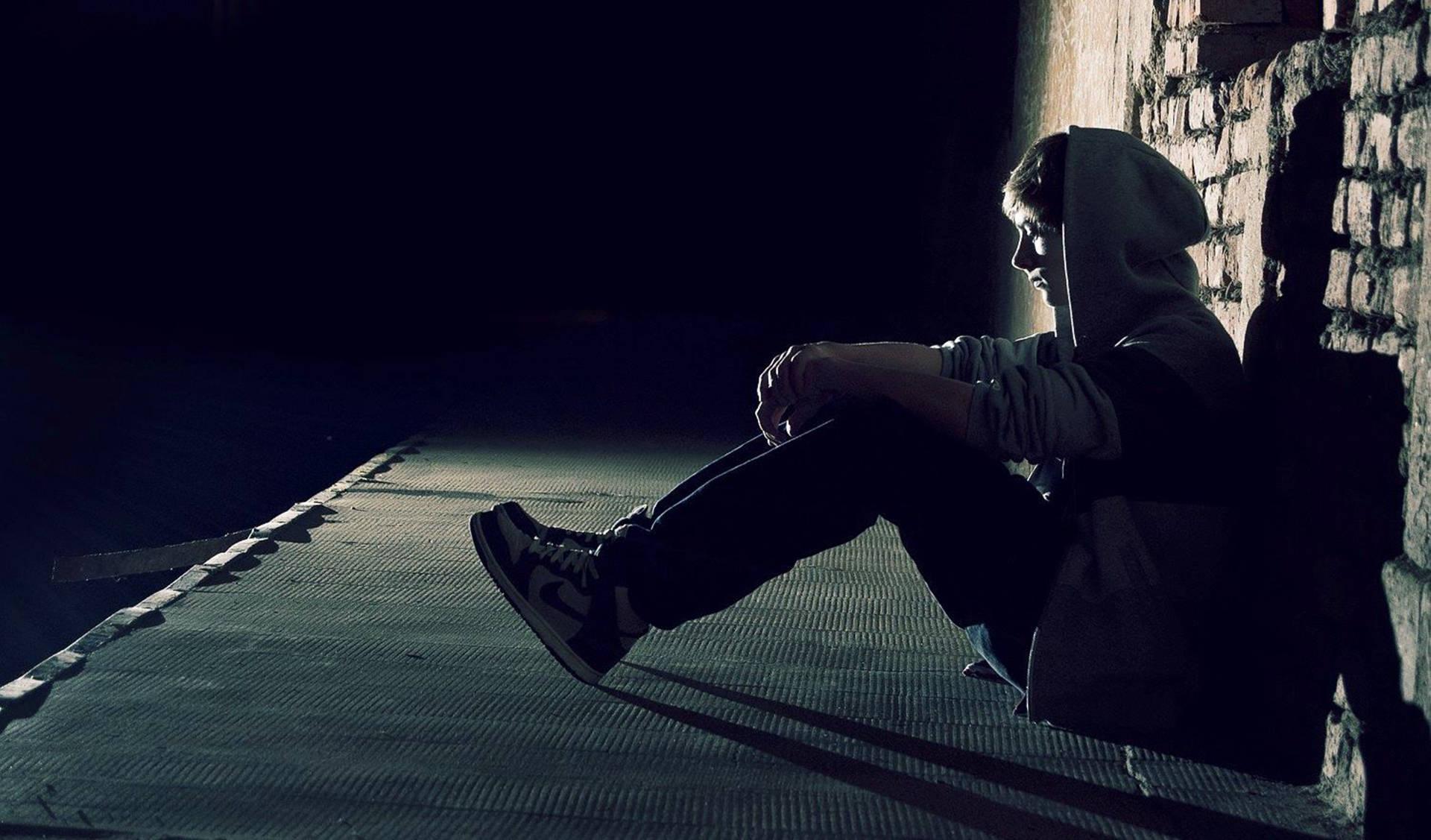 Sad Boy At Roadside — 1920x1127 wallpaper
