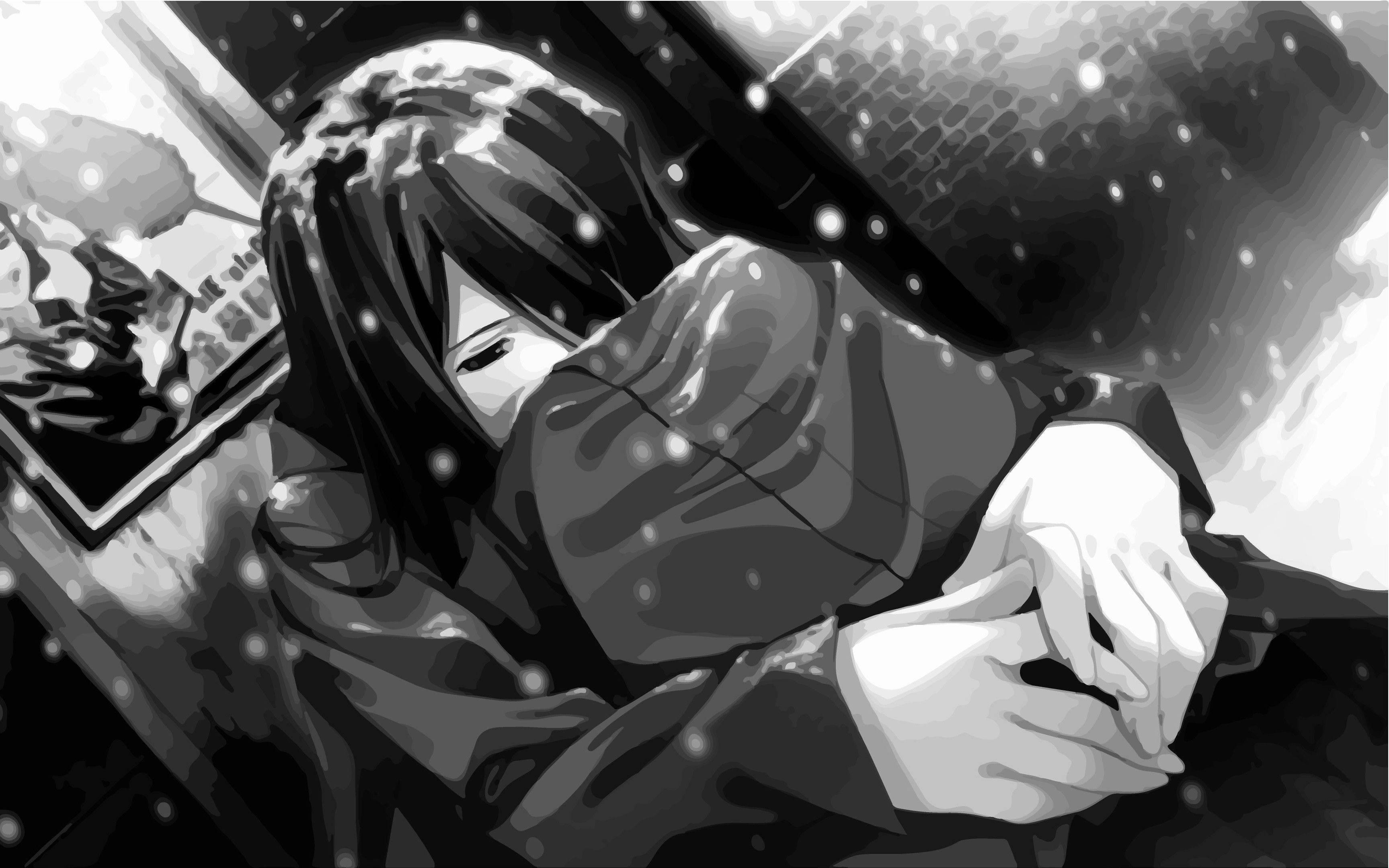 Sad Girl During Snow — 3455x2160 wallpaper