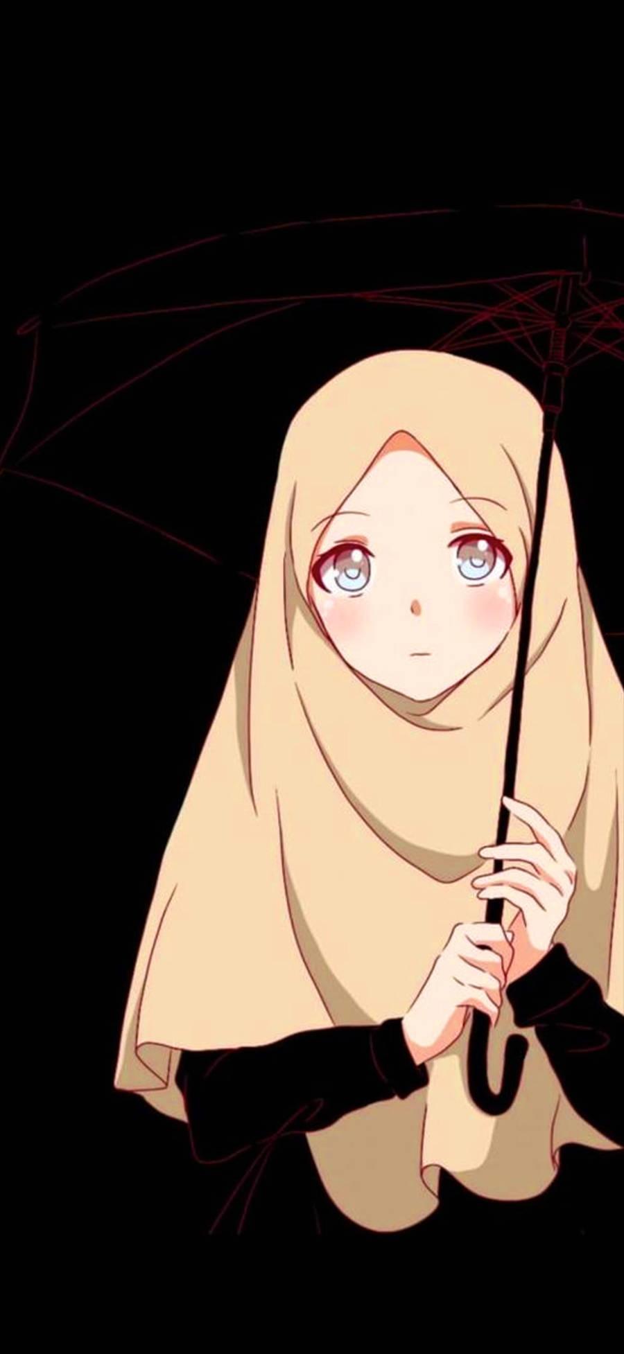 Sad Hijab Cartoon — 900x1954 wallpaper