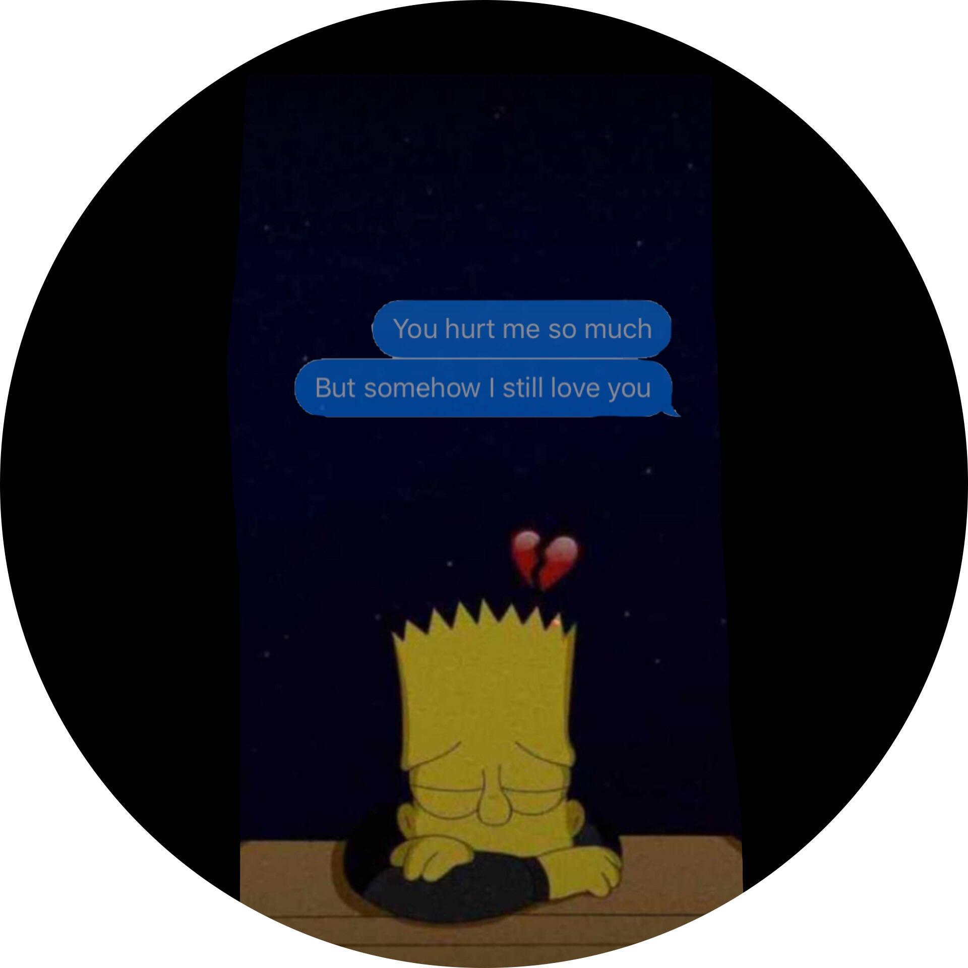 Sad PFP Of Bart Simpson — 1920x1920 wallpaper