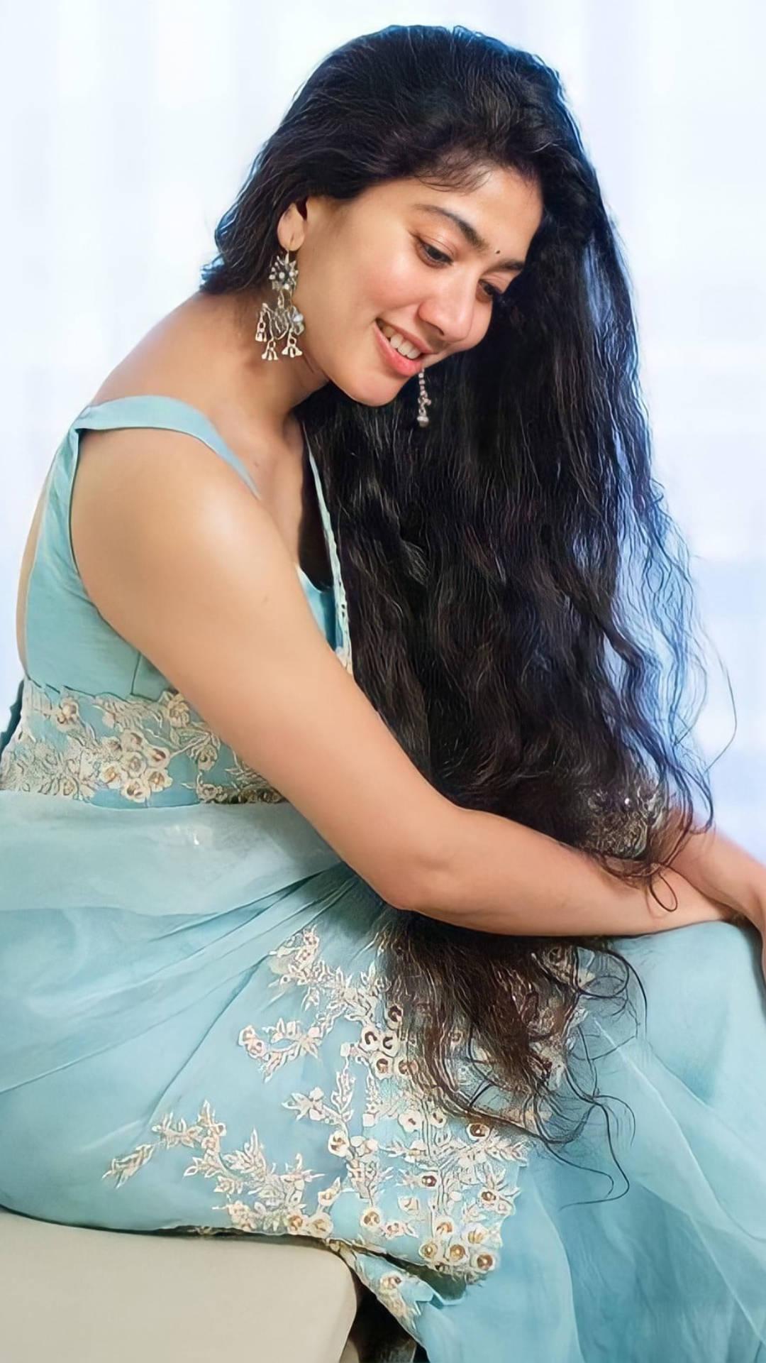 Sai Pallavi In Light Blue Dress — 1080x1920 wallpaper