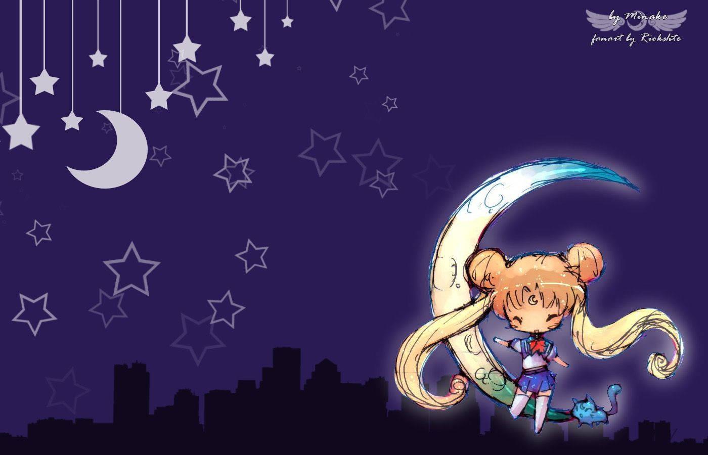 Sailor Moon Chibi Art — 1400x900 wallpaper