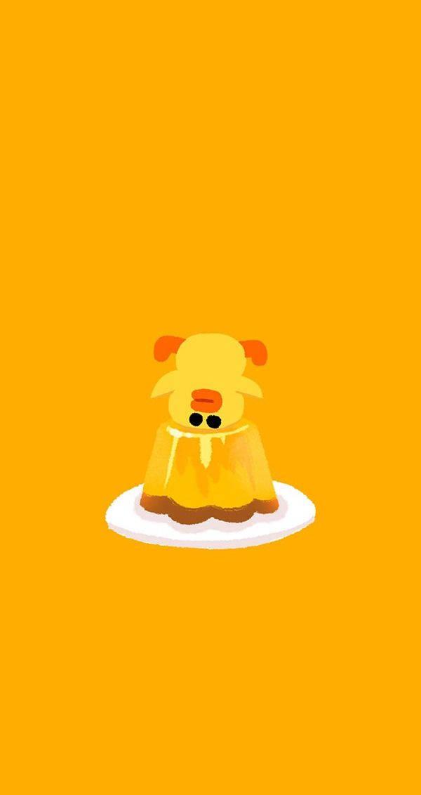 Sally the Yellow Cartoon Line Friend — 600x1132 wallpaper