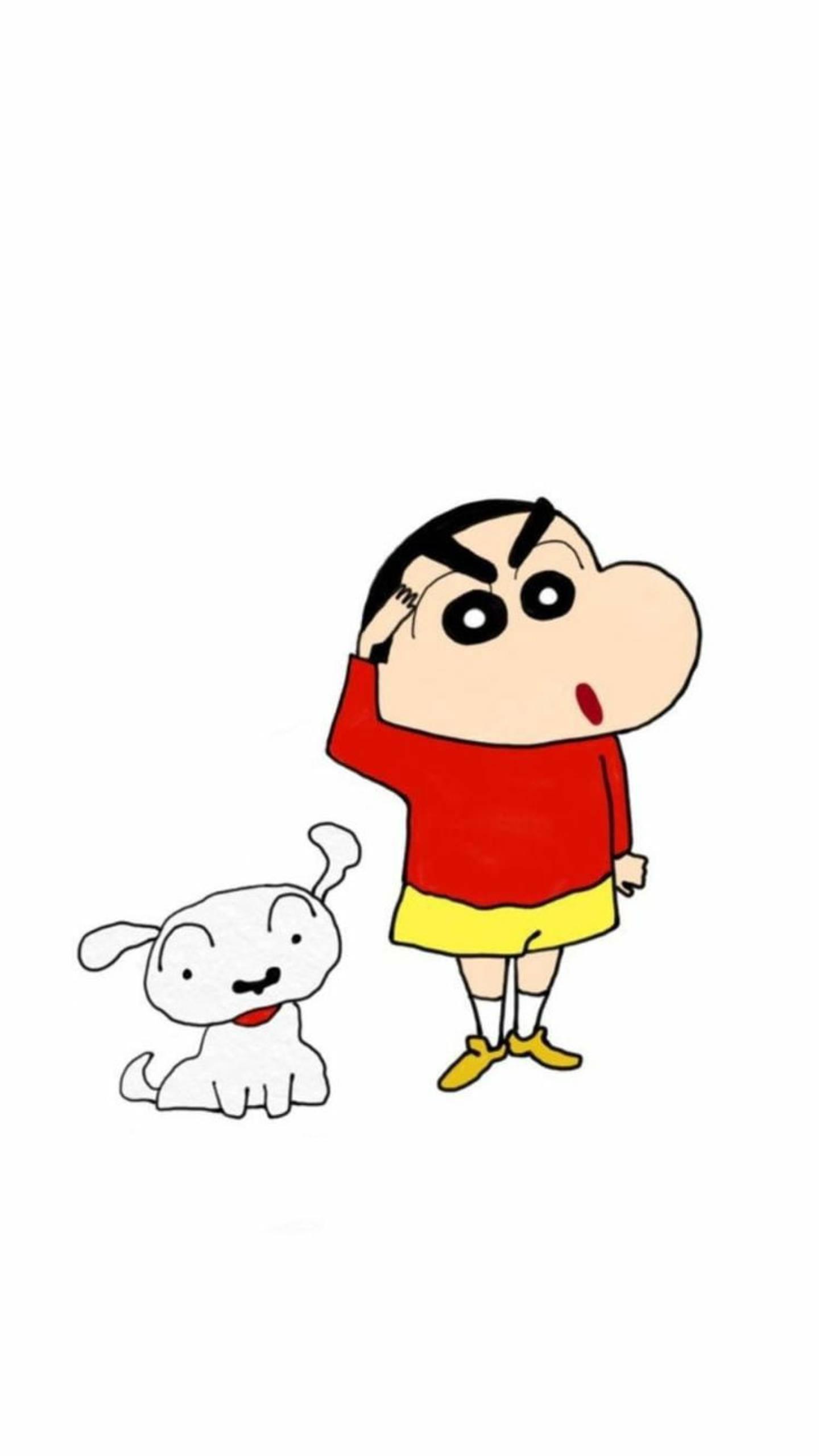 Salute Shiro And Shinchan Aesthetic — 1440x2560 wallpaper