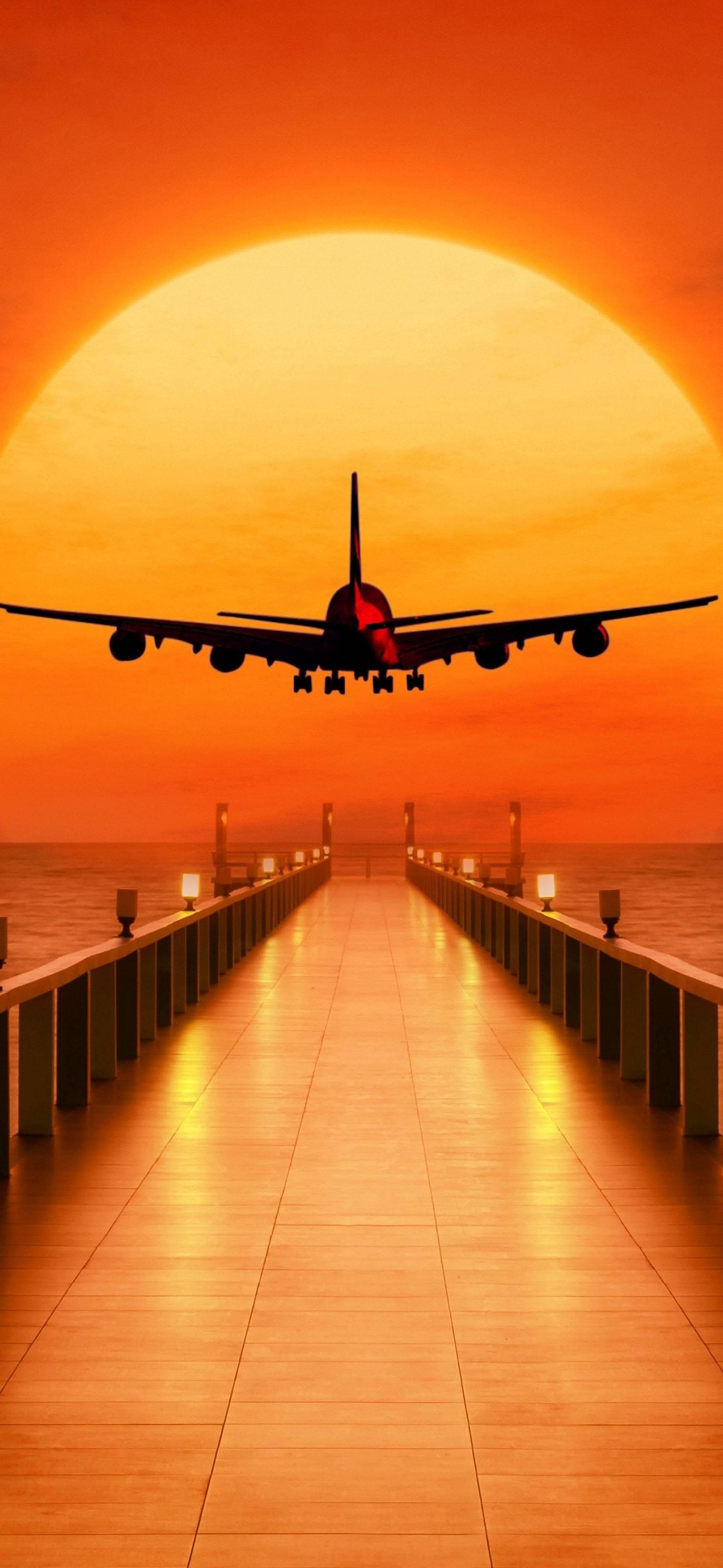 Samsung Galaxy S22 Capturing Stunning Airplane Flight View — 1920x4160 wallpaper