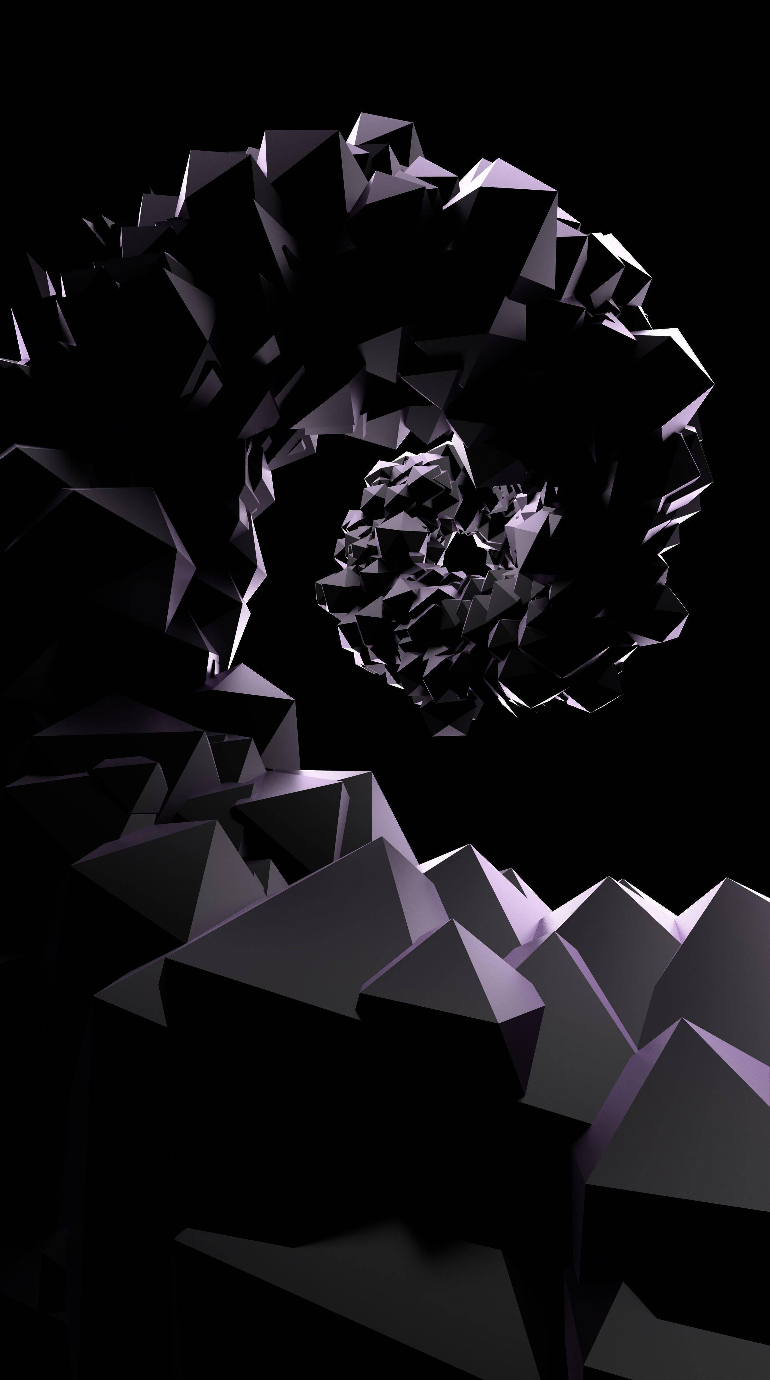 Samsung Galaxy S22 Spiral Triangles — 2567x4599 wallpaper