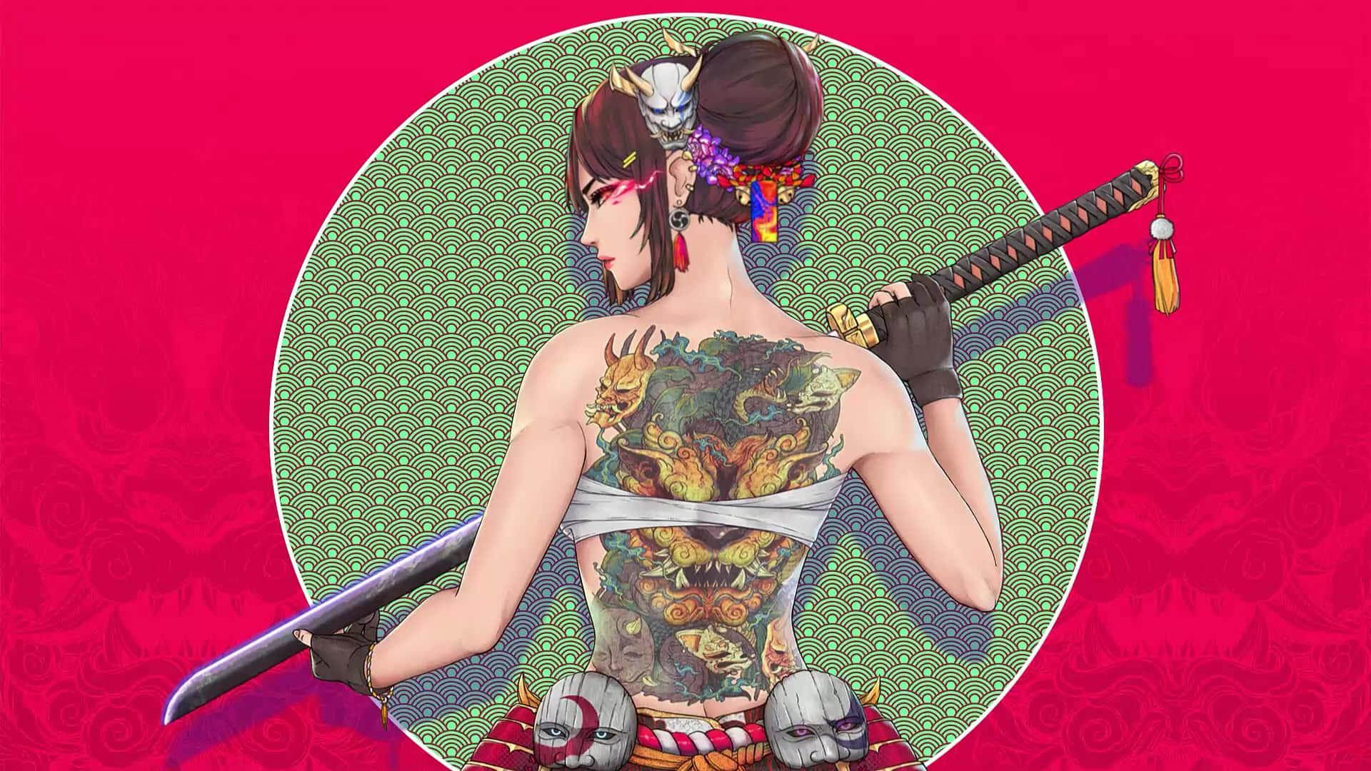 Samurai warriar wielding katana sword — 1920x1080 wallpaper