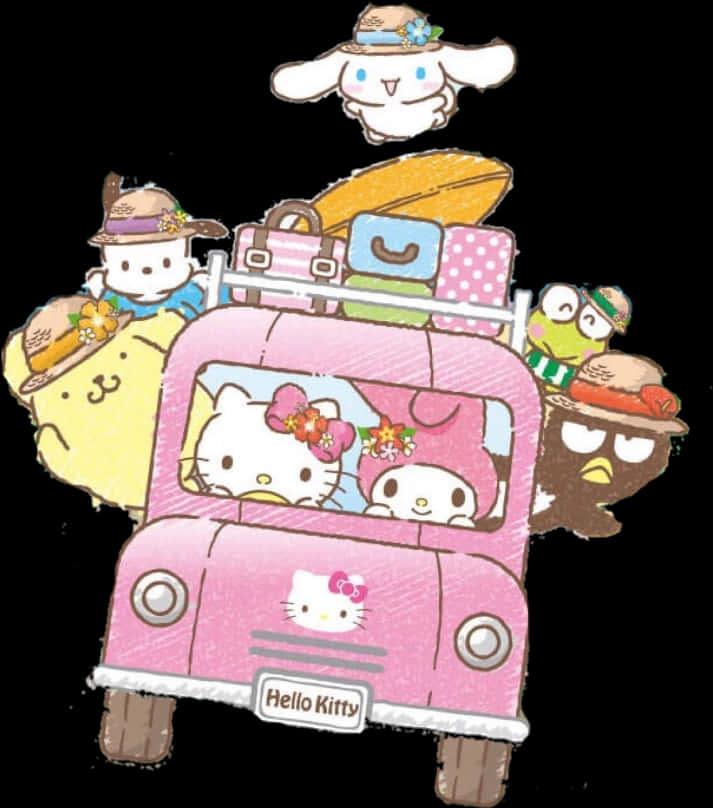 Sanrio Characters Road Trip Adventure — 713x808 wallpaper