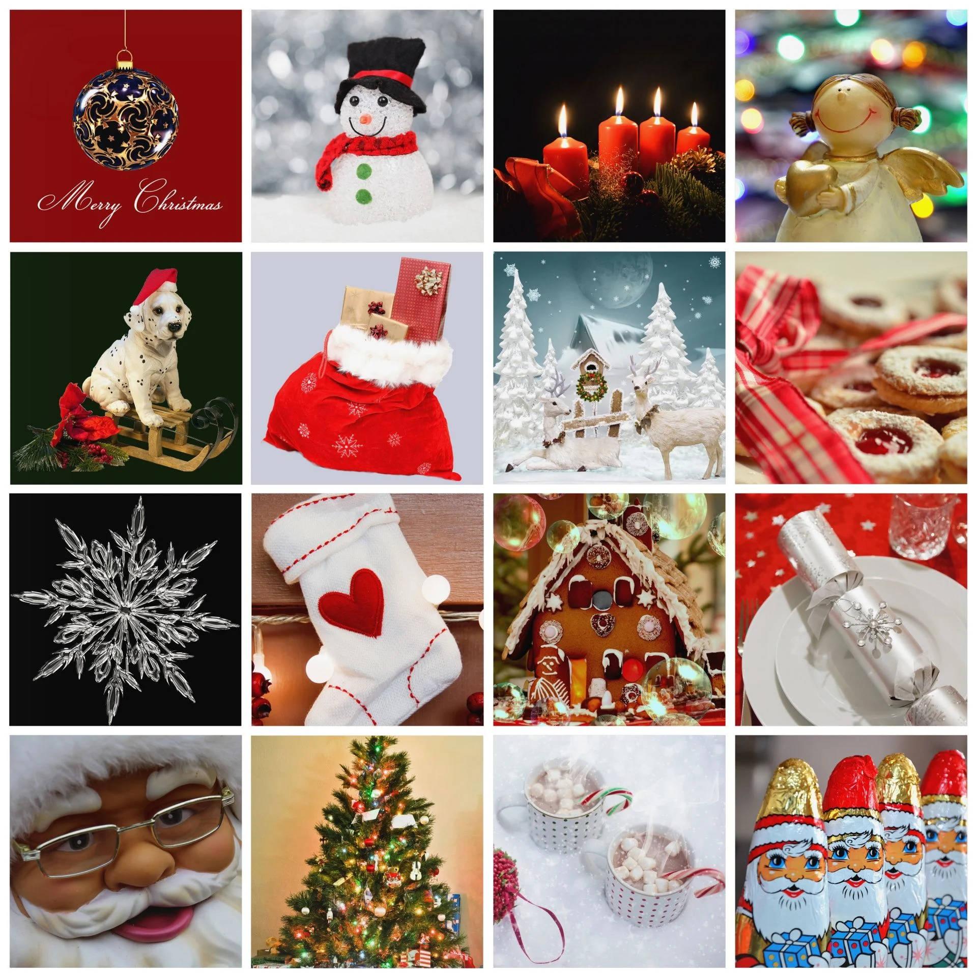 Santa's Magical Christmas Collage — 1920x1920 wallpaper
