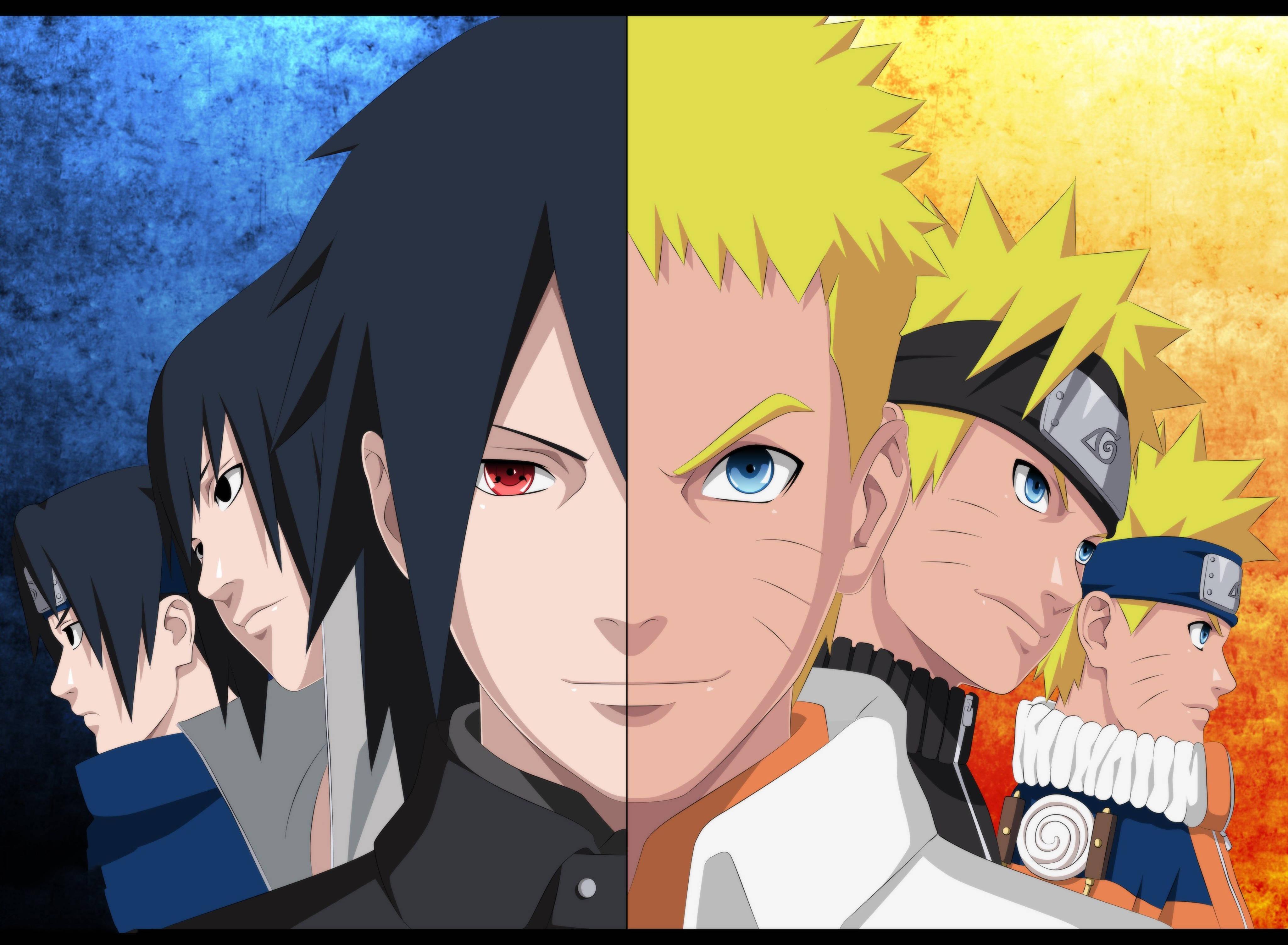 Sasuke And Naruto 4K Art