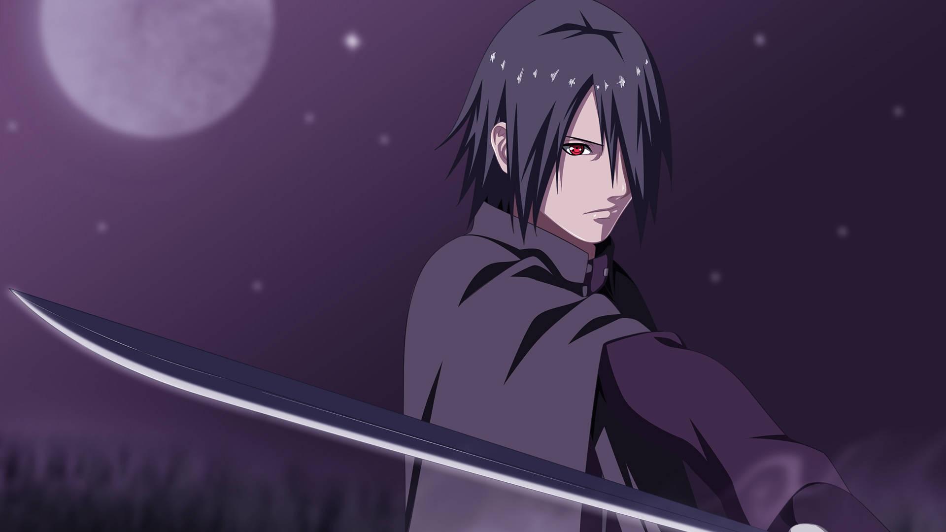 Sasuke Uchiha, prepared for battle with his Ninja Blade. — 1920x1080 wallpaper