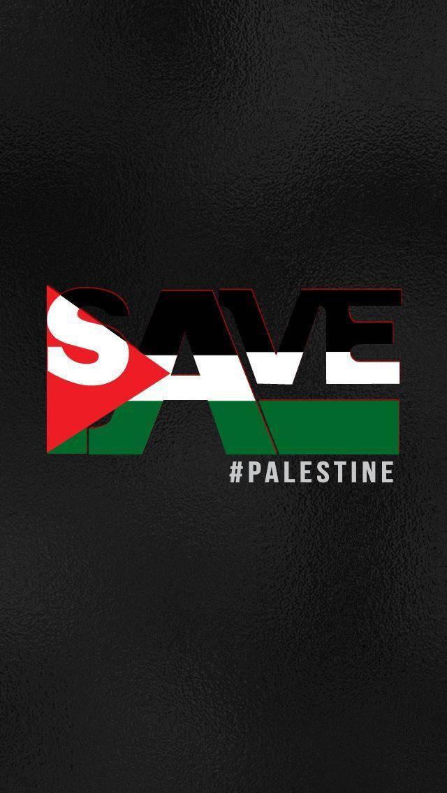 Save Palestine Flag And Text — 640x1136 wallpaper