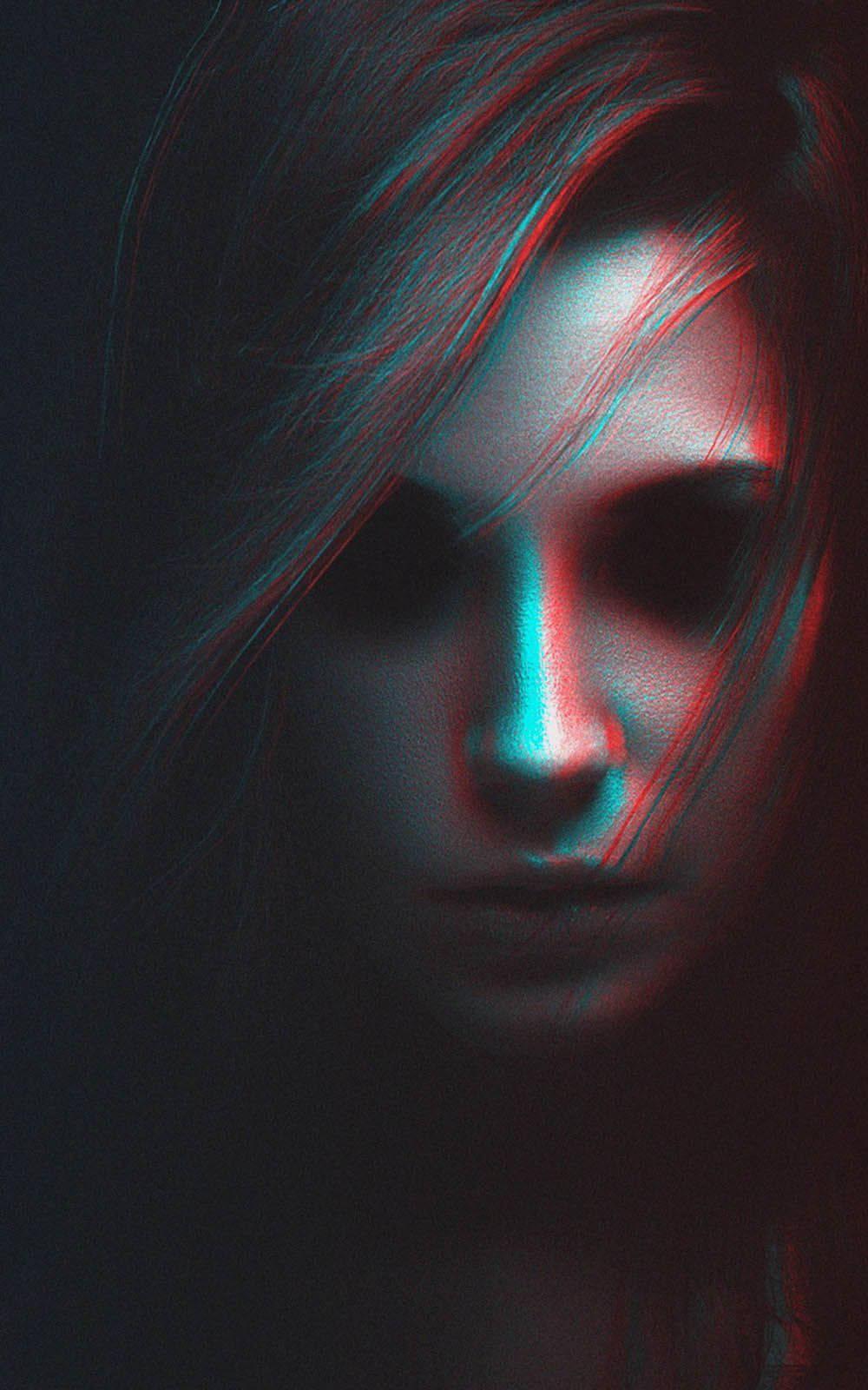 Scary 3D Girl Mobile — 1000x1600 wallpaper