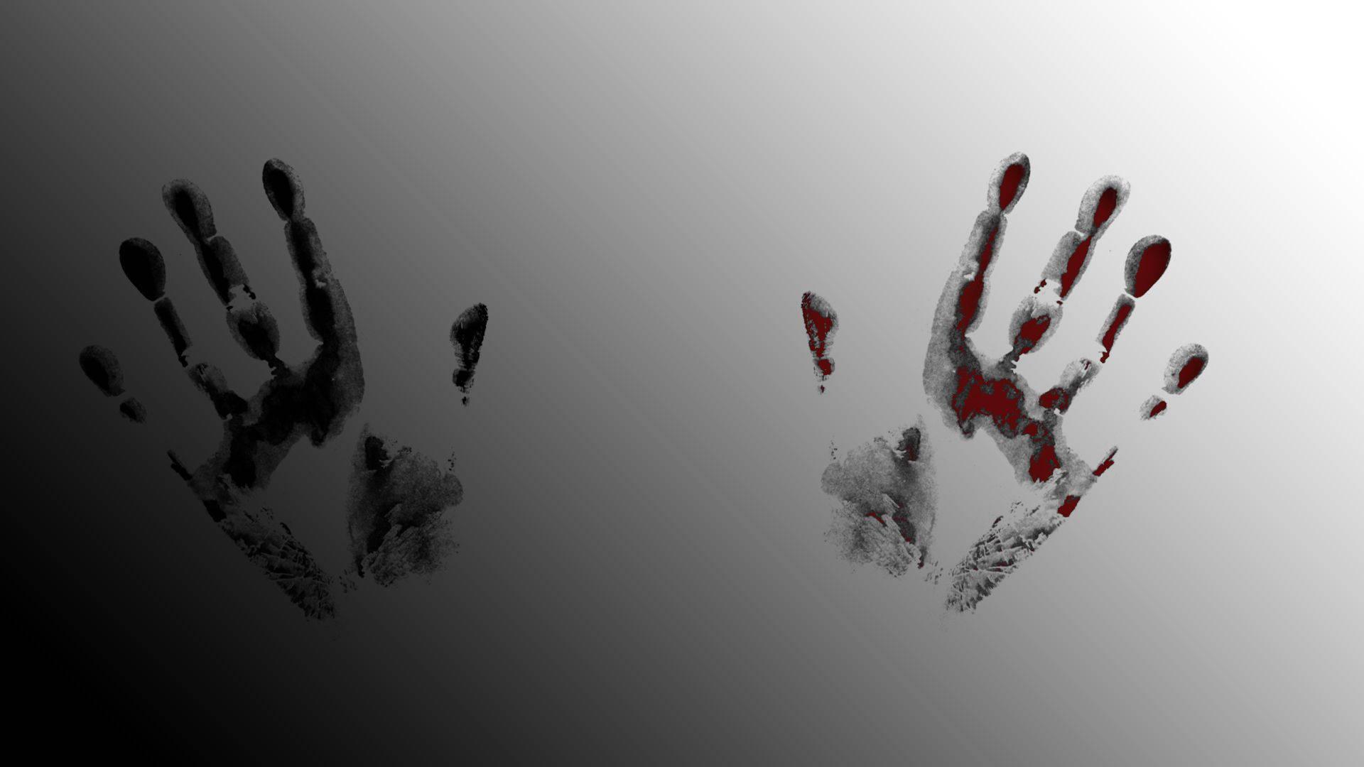 Scary Bloody Hand Prints — 1920x1080 wallpaper