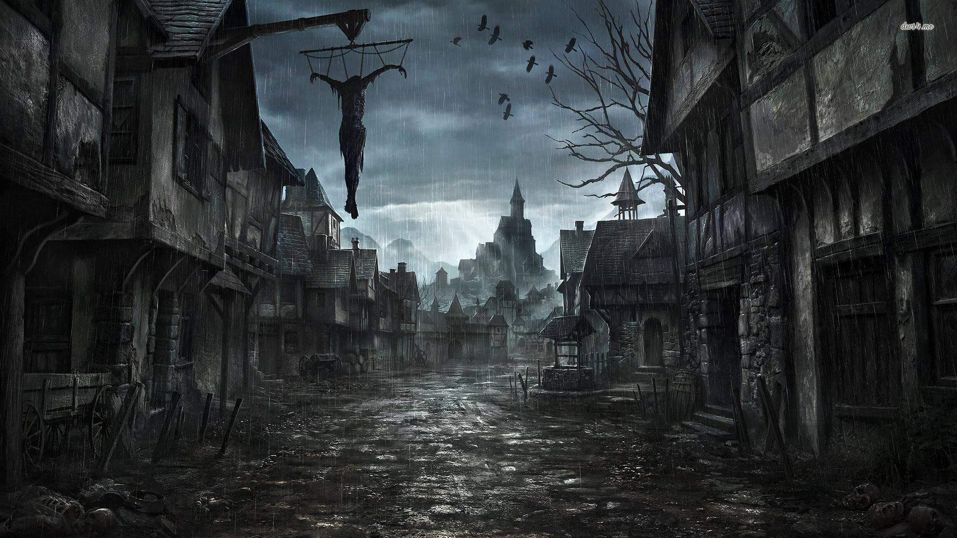 Scary Edenford Ruins Moon Guard — 1920x1080 wallpaper