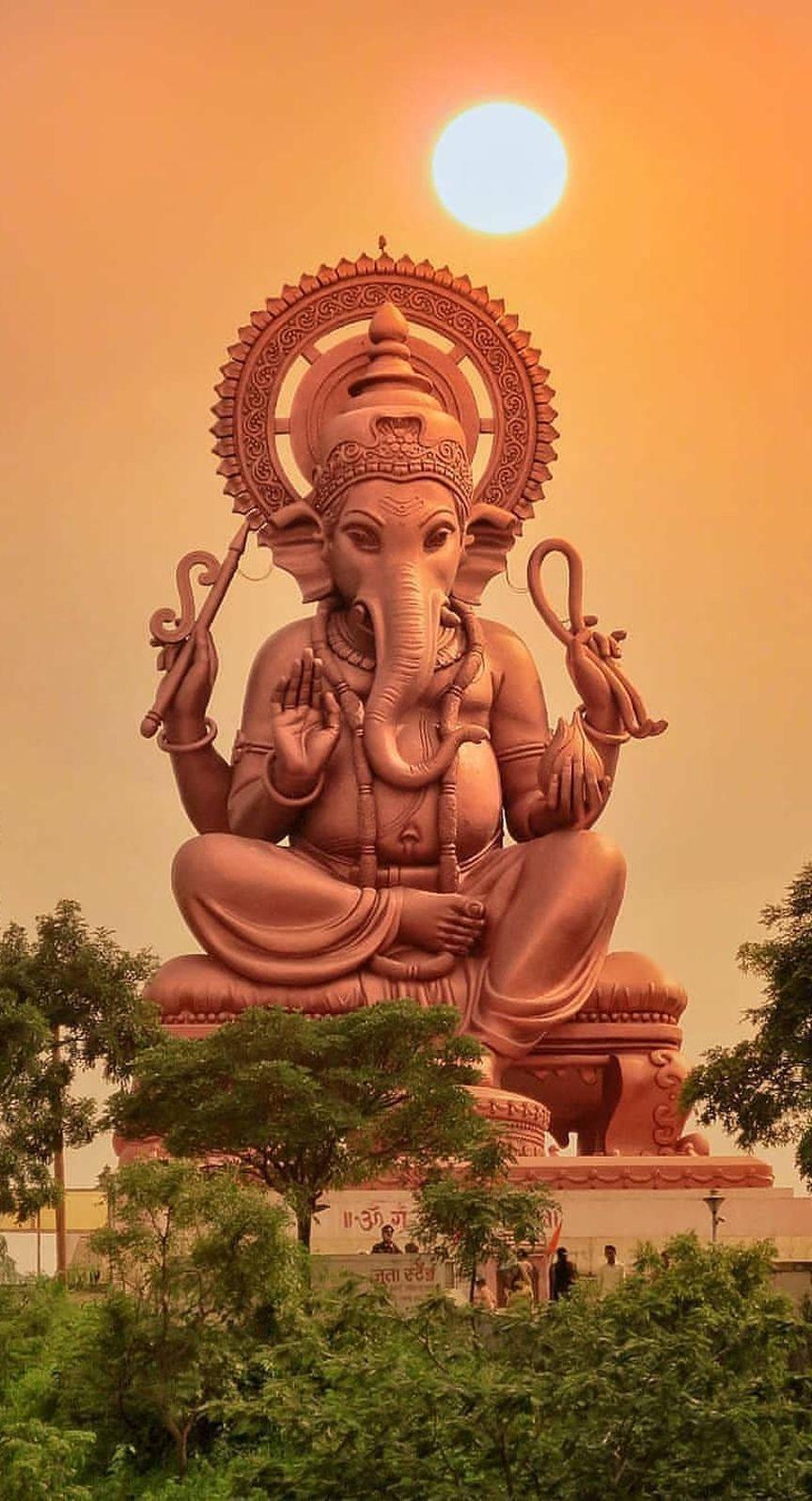 Scenic Ganesh Mobile Against a Setting Sun — 864x1597 wallpaper