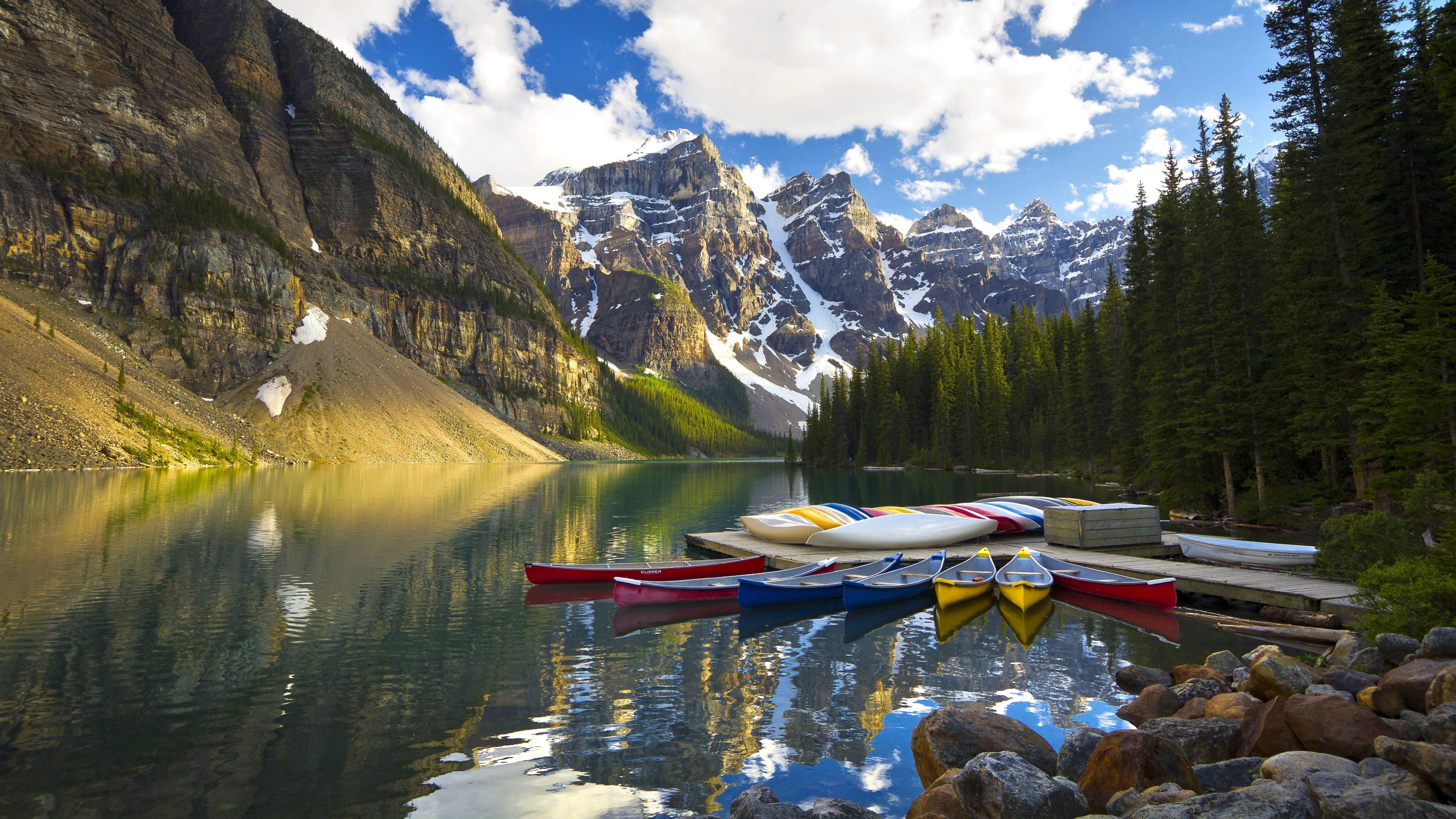 Scenic Moraine Lake — 7680x4320 wallpaper