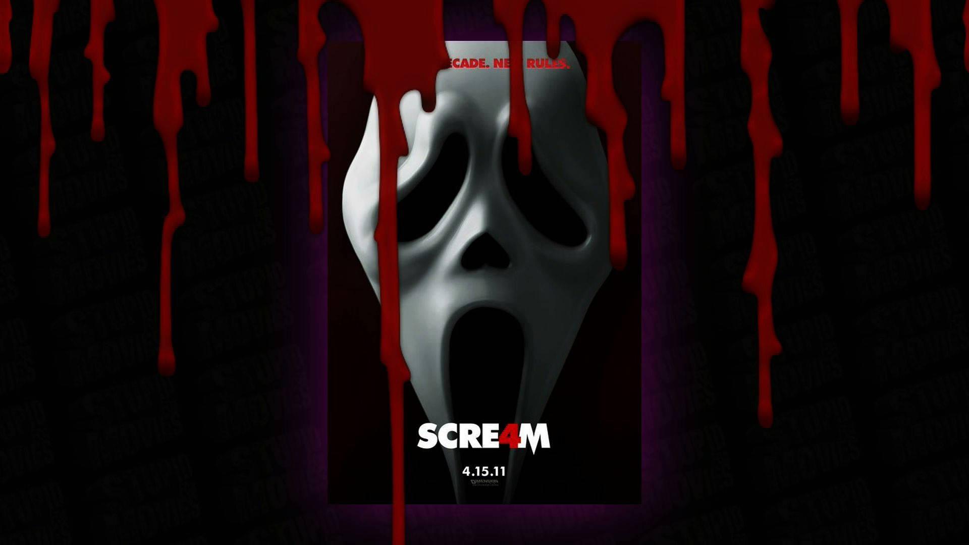 Scream Dripping Blood Poster — 1920x1080 wallpaper