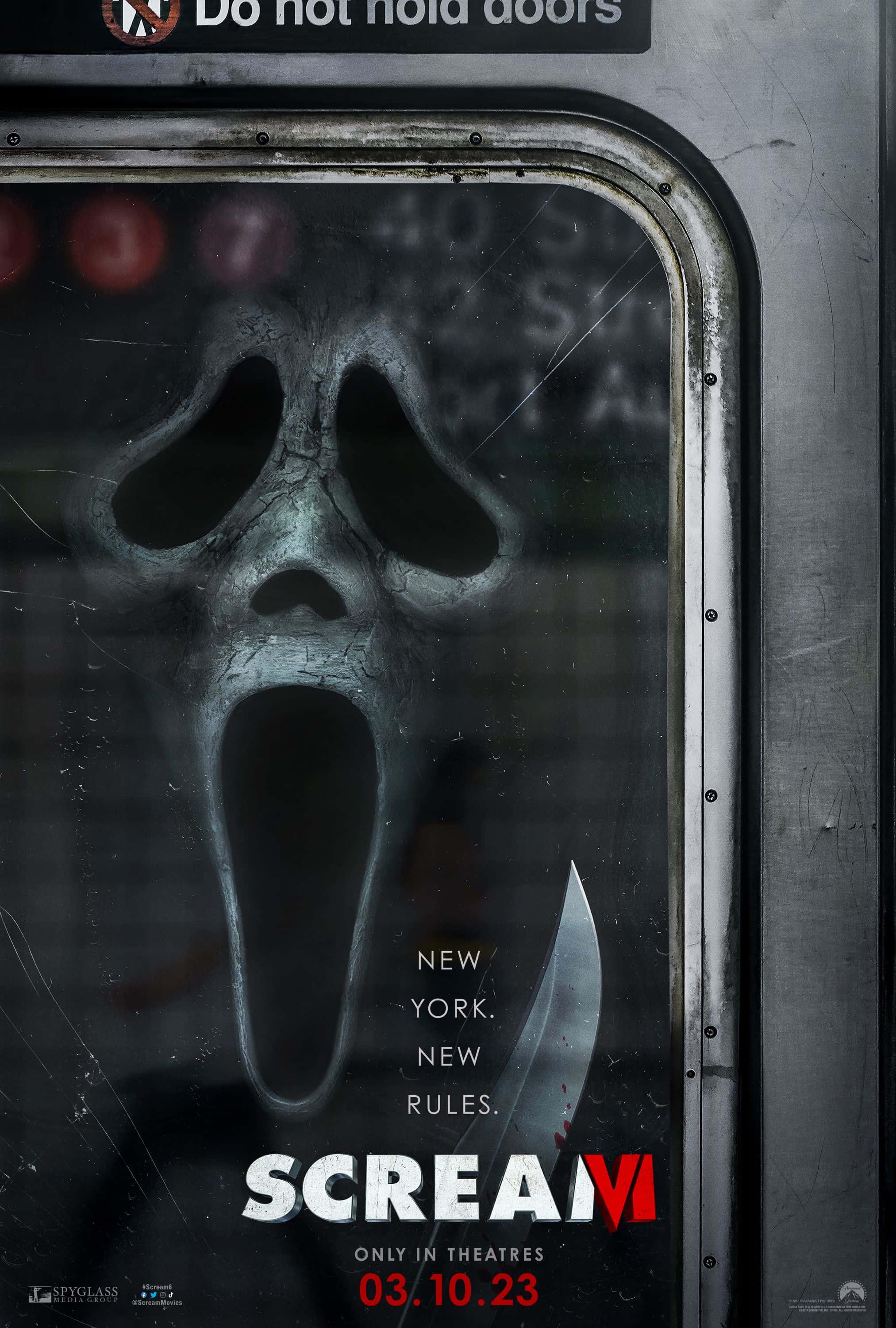 scream v poster with a face on it — 2025x3000 wallpaper