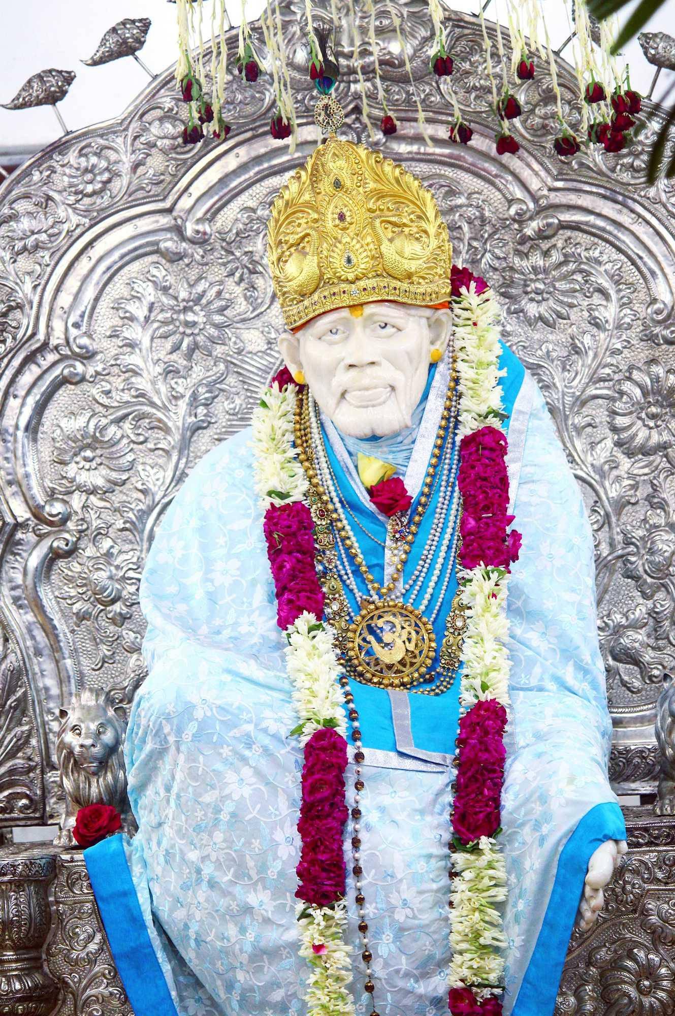 Sculpted Sacred Statue Sai Baba Phone — 1329x2000 wallpaper