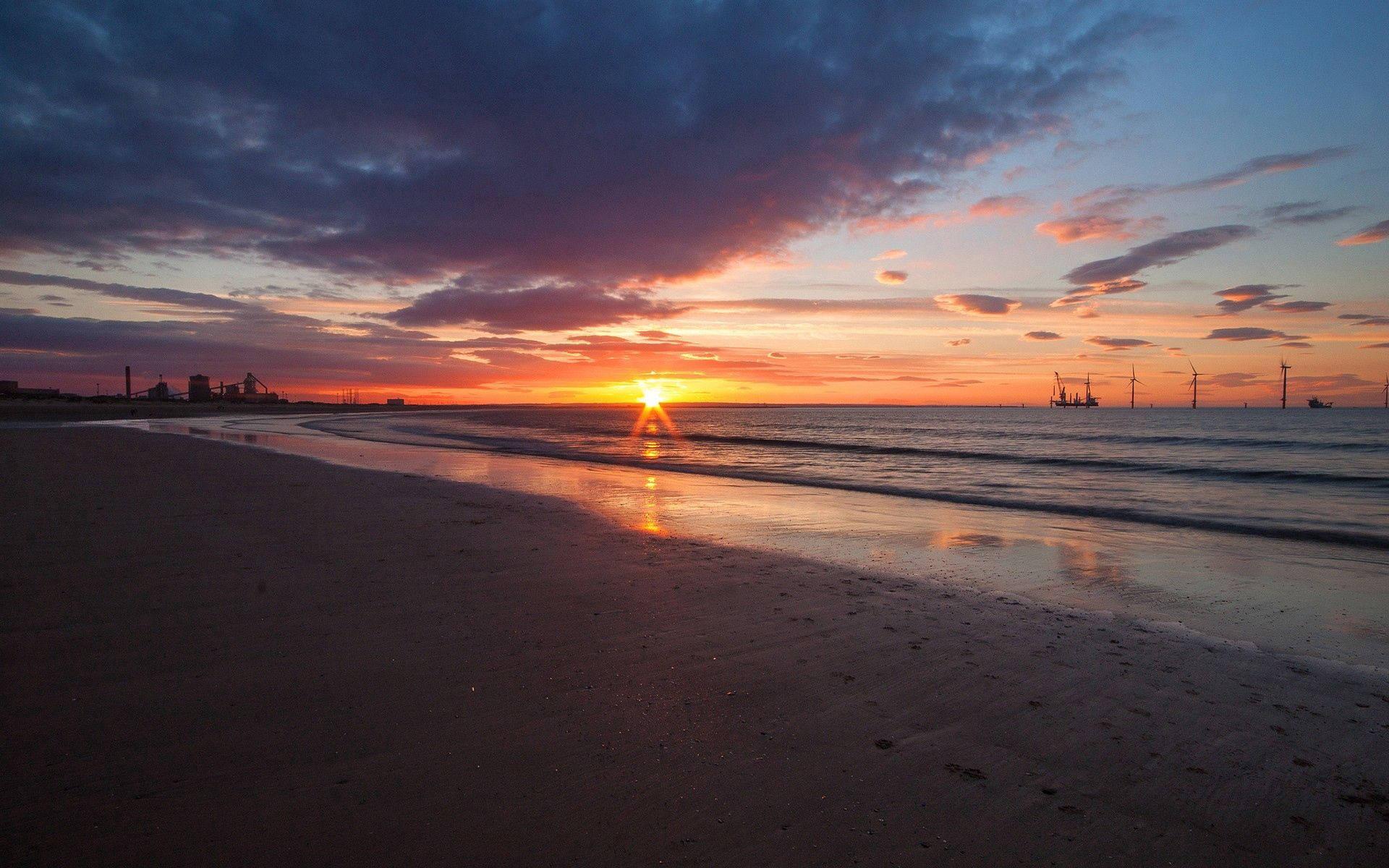 Sea And Sunset Nature — 1920x1200 wallpaper