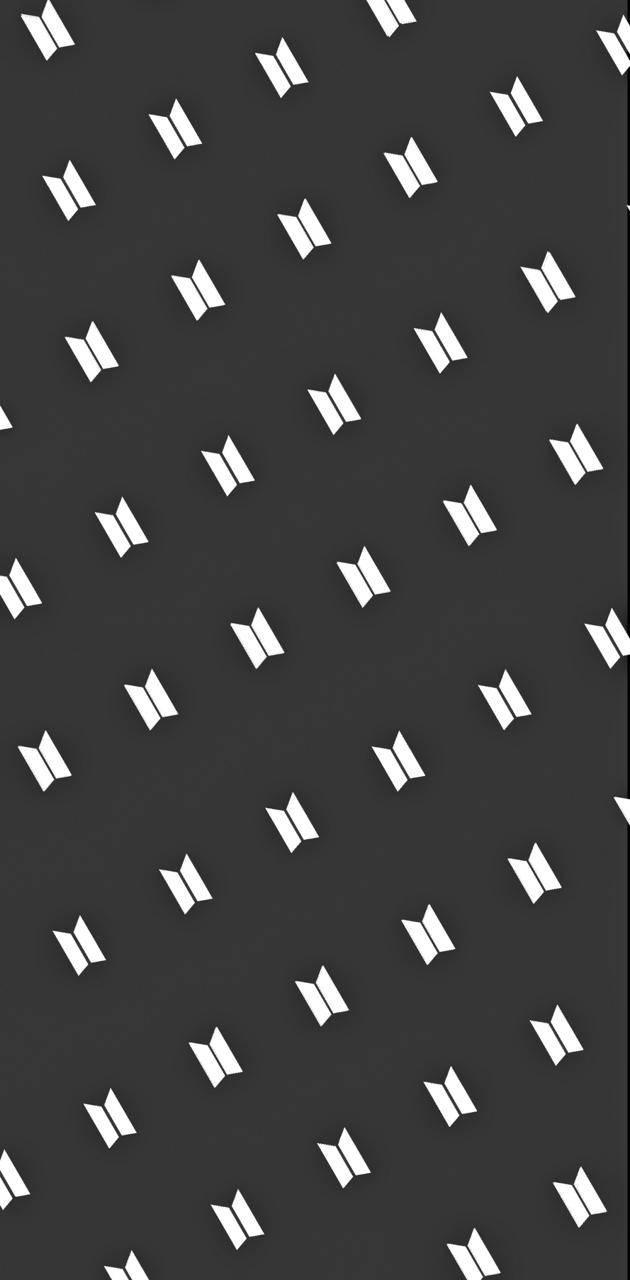 Seamless BTS Logo Pattern — 630x1280 wallpaper