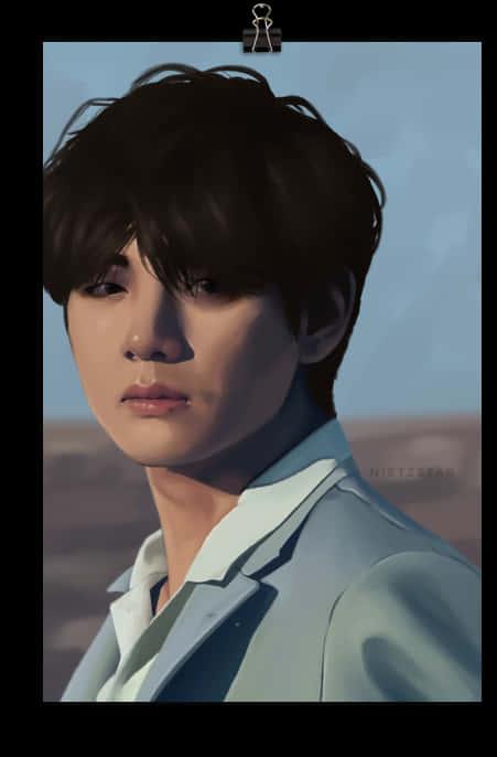 Serious Expression Portrait Taehyung — 451x686 wallpaper