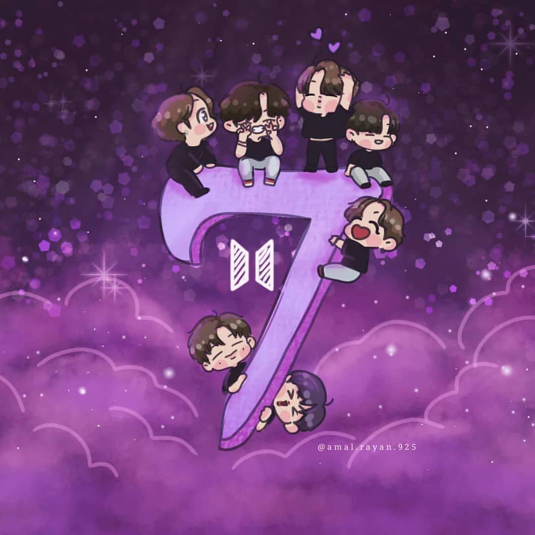 Seven Tiny Tan Pastel Purple — 1080x1080 wallpaper
