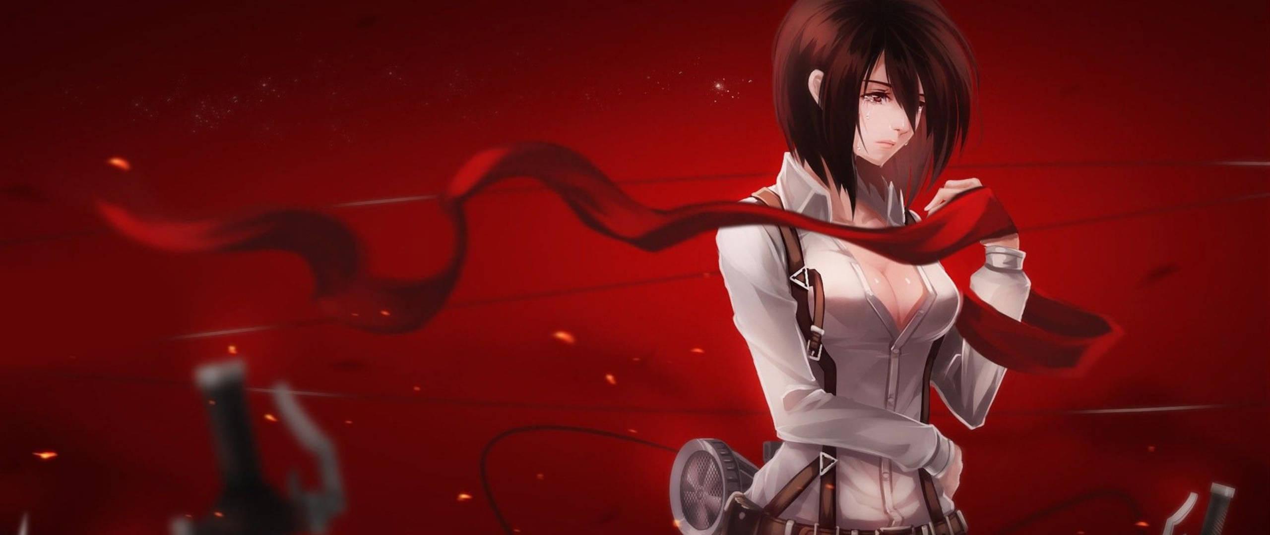 Sexy Anime Mikasa Ackerman — 2560x1080 wallpaper