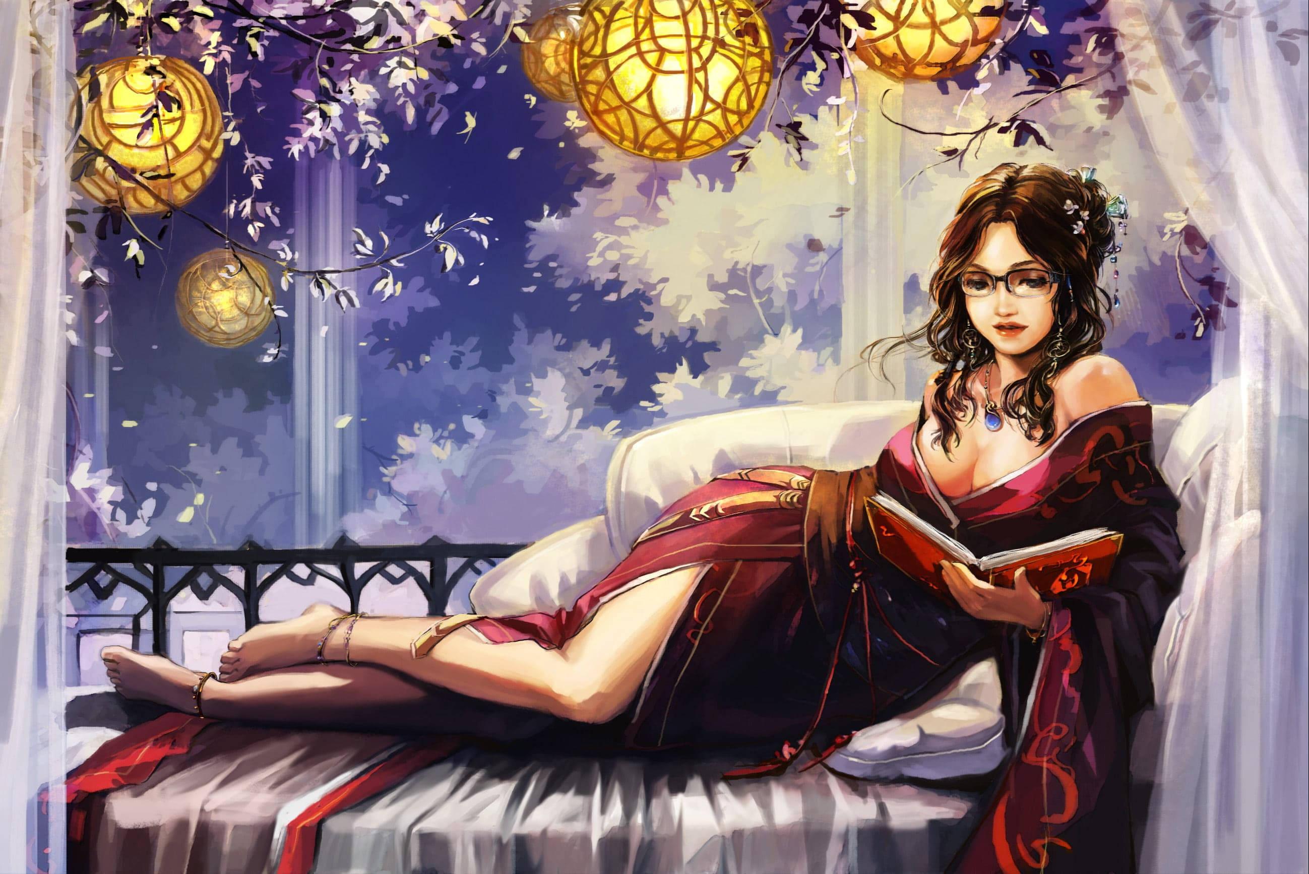 Sexy Asian Anime Babe — 2597x1734 wallpaper