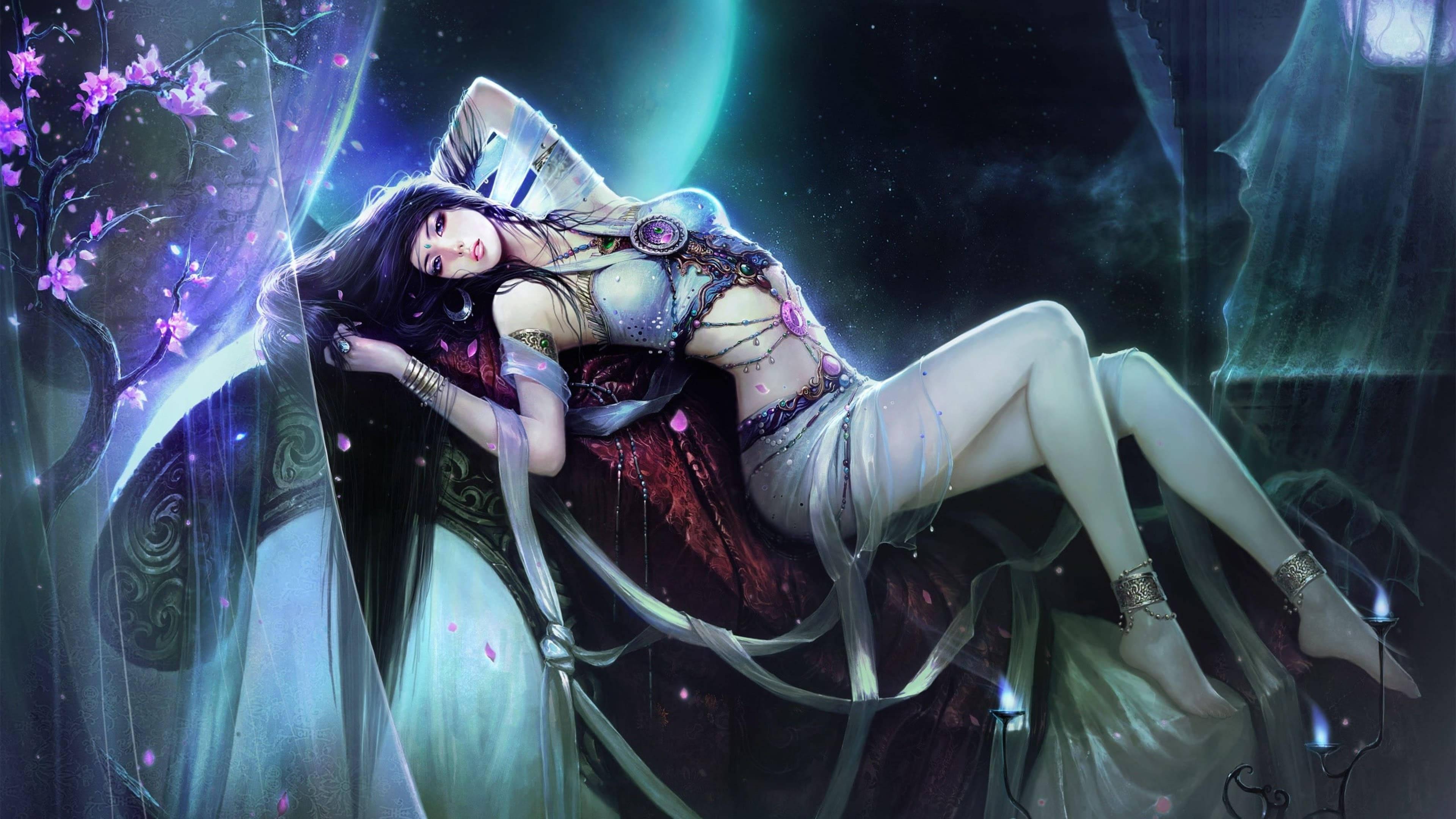 Sexy Fantasy Anime Maiden — 3840x2160 wallpaper