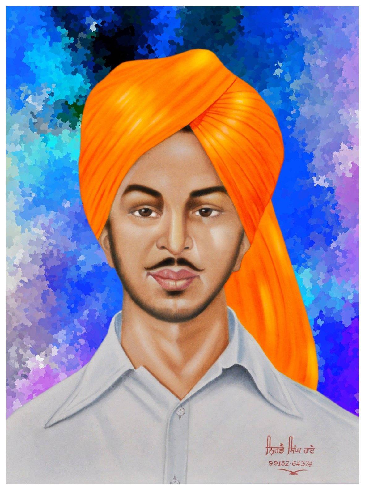 Shaheed Bhagat Singh Colorful Artwork — 1181x1585 wallpaper