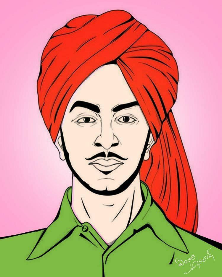Shaheed Bhagat Singh Multicolored Digital Art — 750x937 wallpaper