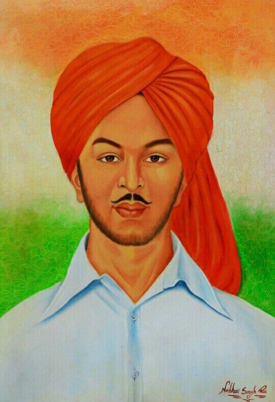 Shaheed Bhagat Singh Painted Face — 540x791 wallpaper