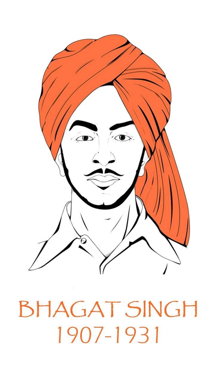 Shaheed Bhagat Singh Pen Art — 720x1280 wallpaper