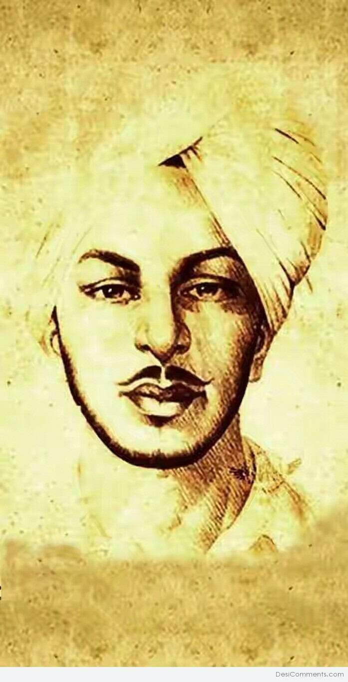 Shaheed Bhagat Singh Sepia Effect — 697x1364 wallpaper