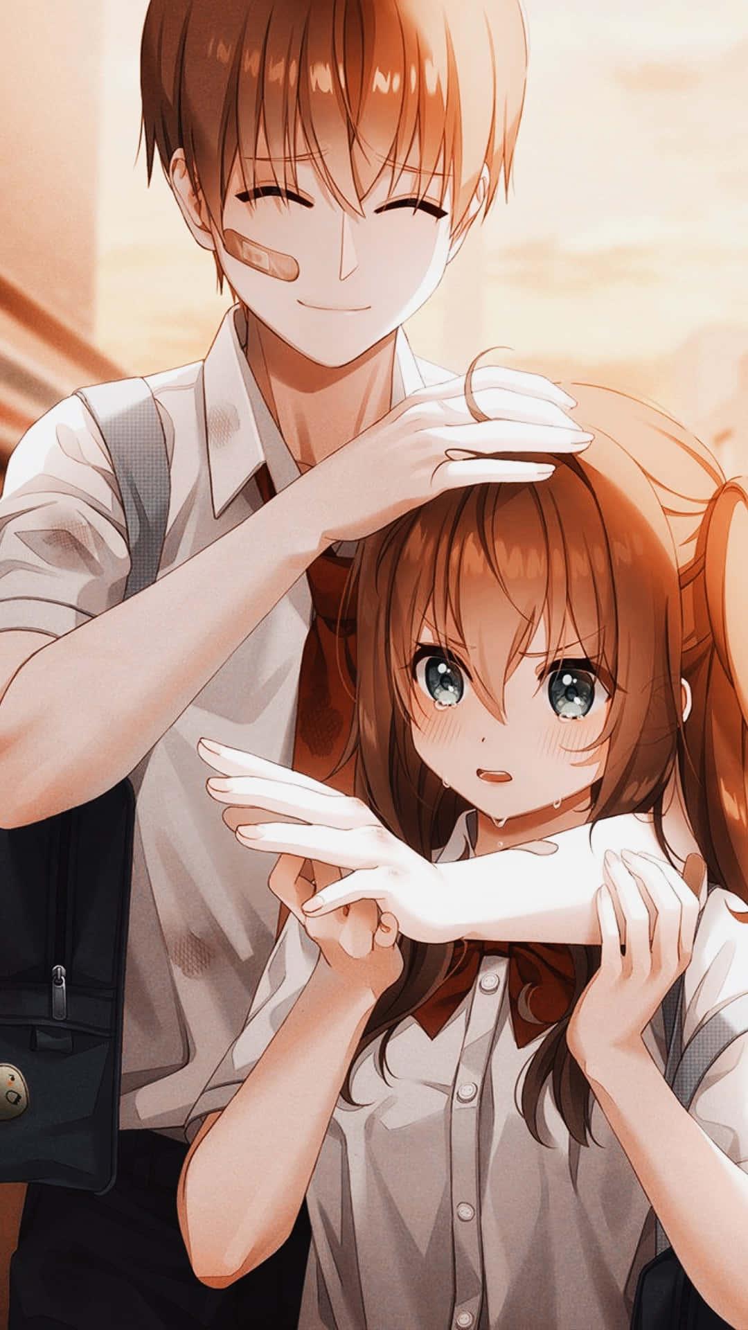 Sharing a Magical Moment: Aesthetic Couple Anime — 1080x1920 wallpaper